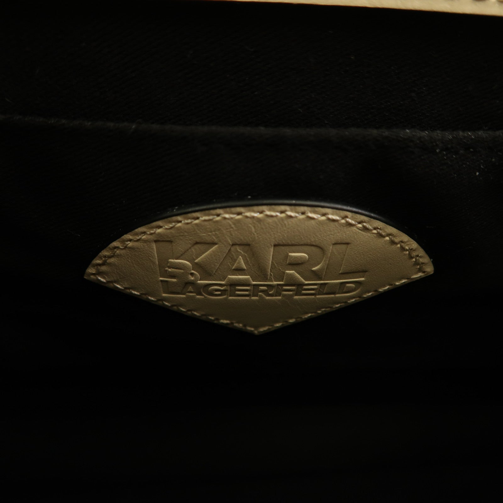 KARL LAGERFELD 牛皮皮革Karl Lagerfeld銀扣手挽肩背兩用袋