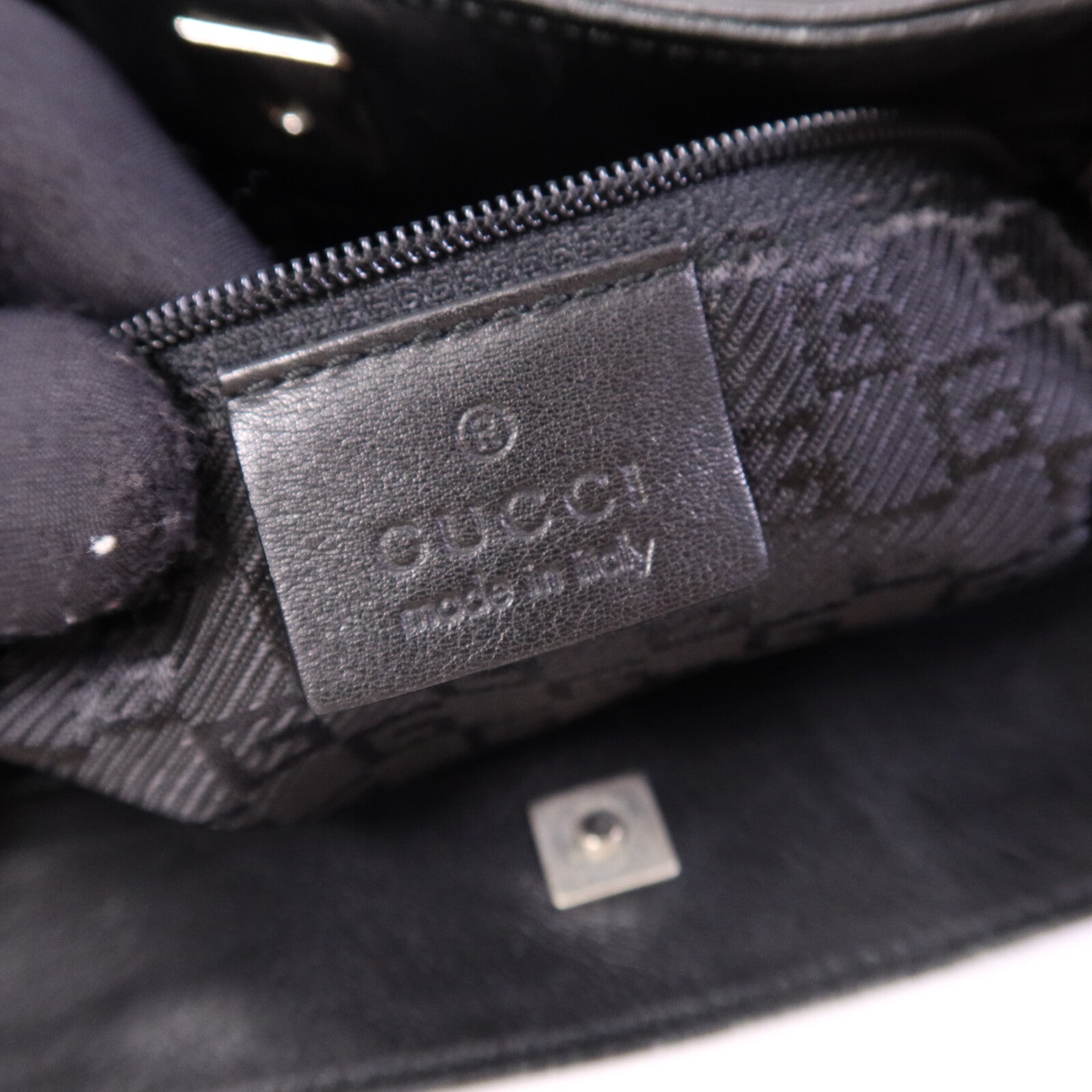 GUCCI 牛皮皮革Vintage Bamboo Bag銀扣肩背袋