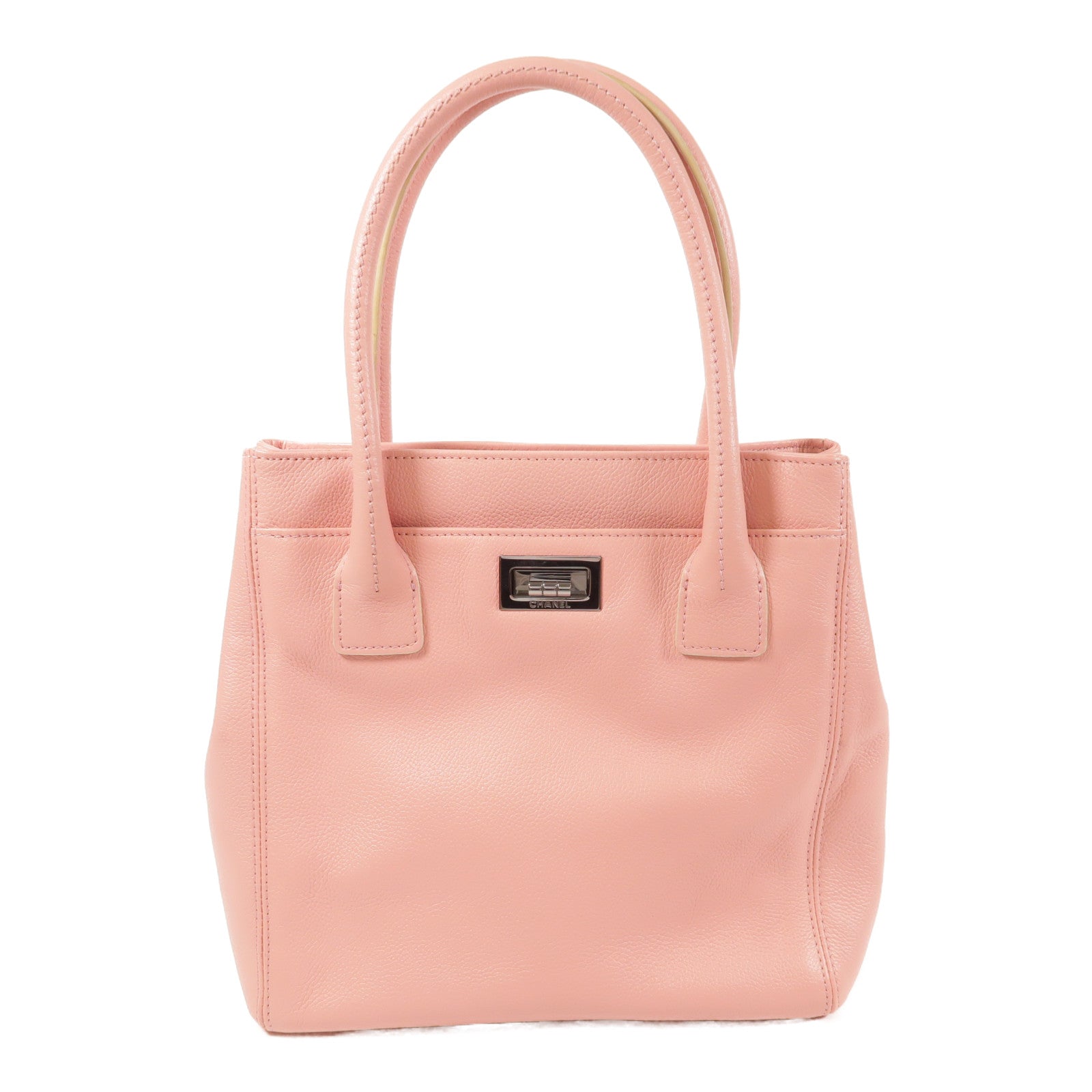 CHANEL CC SHW 2.55 Totebag Leather Pink