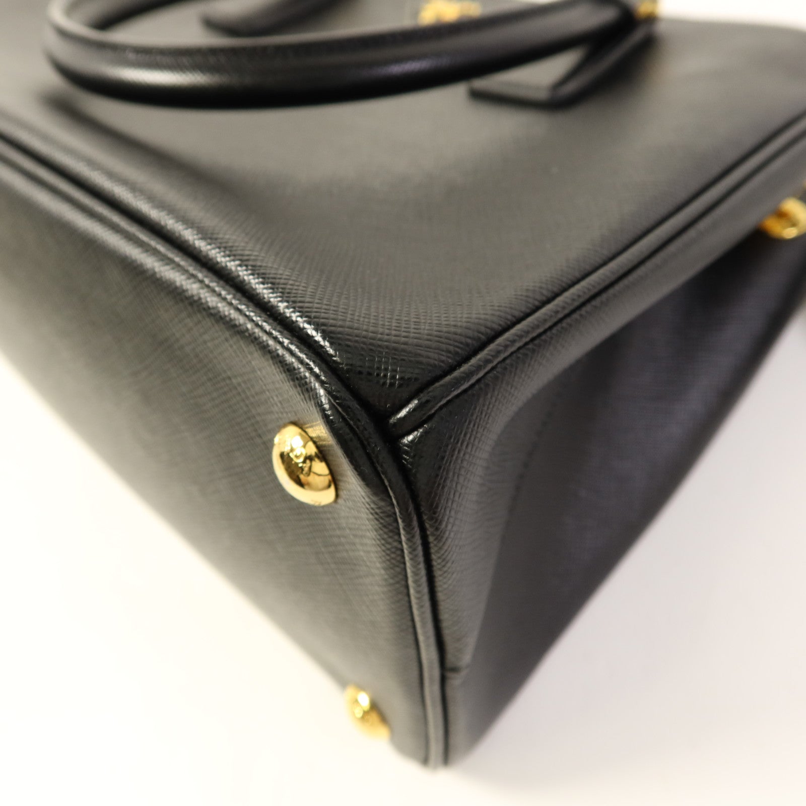 PRADA Saffiano皮革Galleria金扣手挽肩背兩用袋