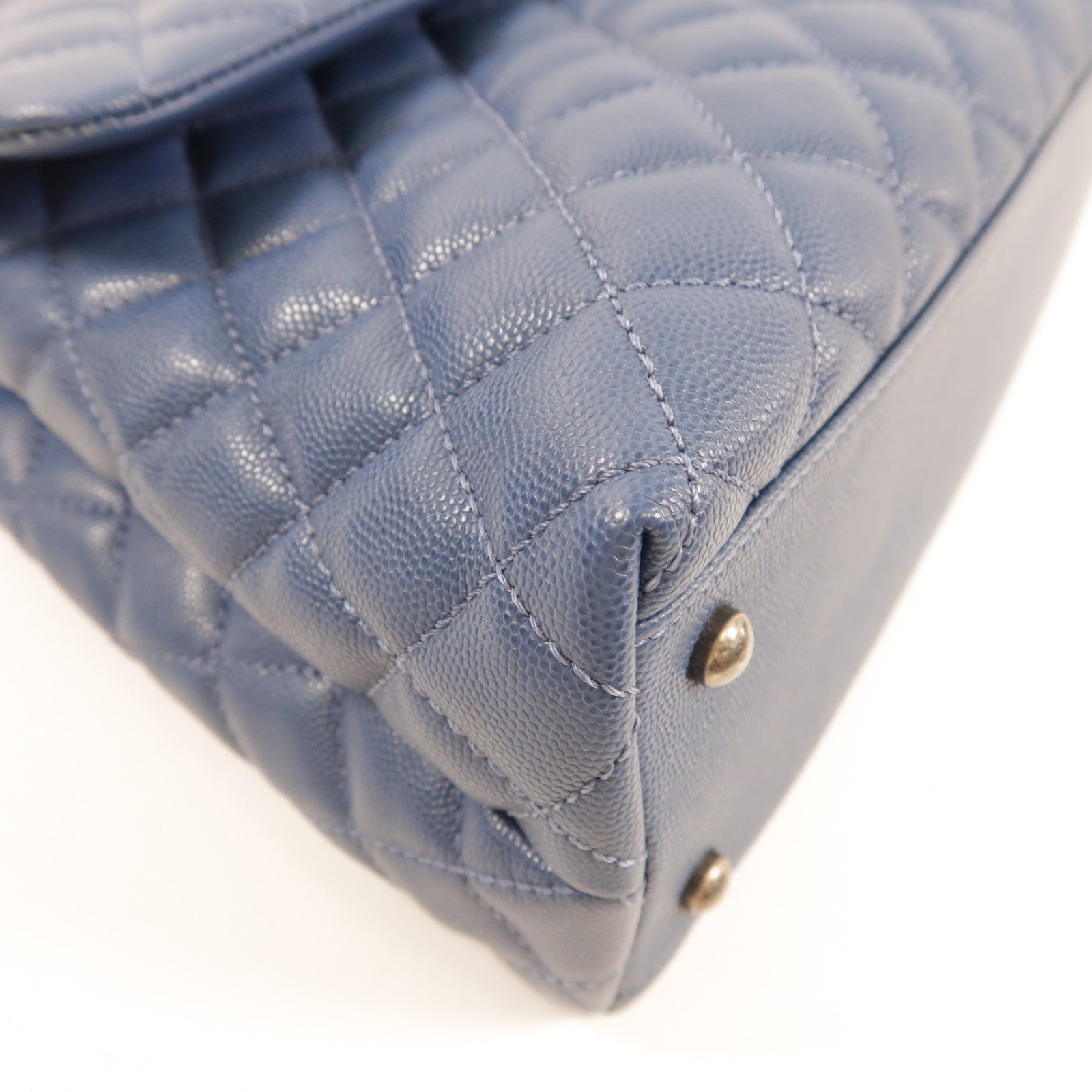 CHANEL 【激減優惠】牛皮皮革Coco Handle銀扣鏈帶手挽肩背兩用袋