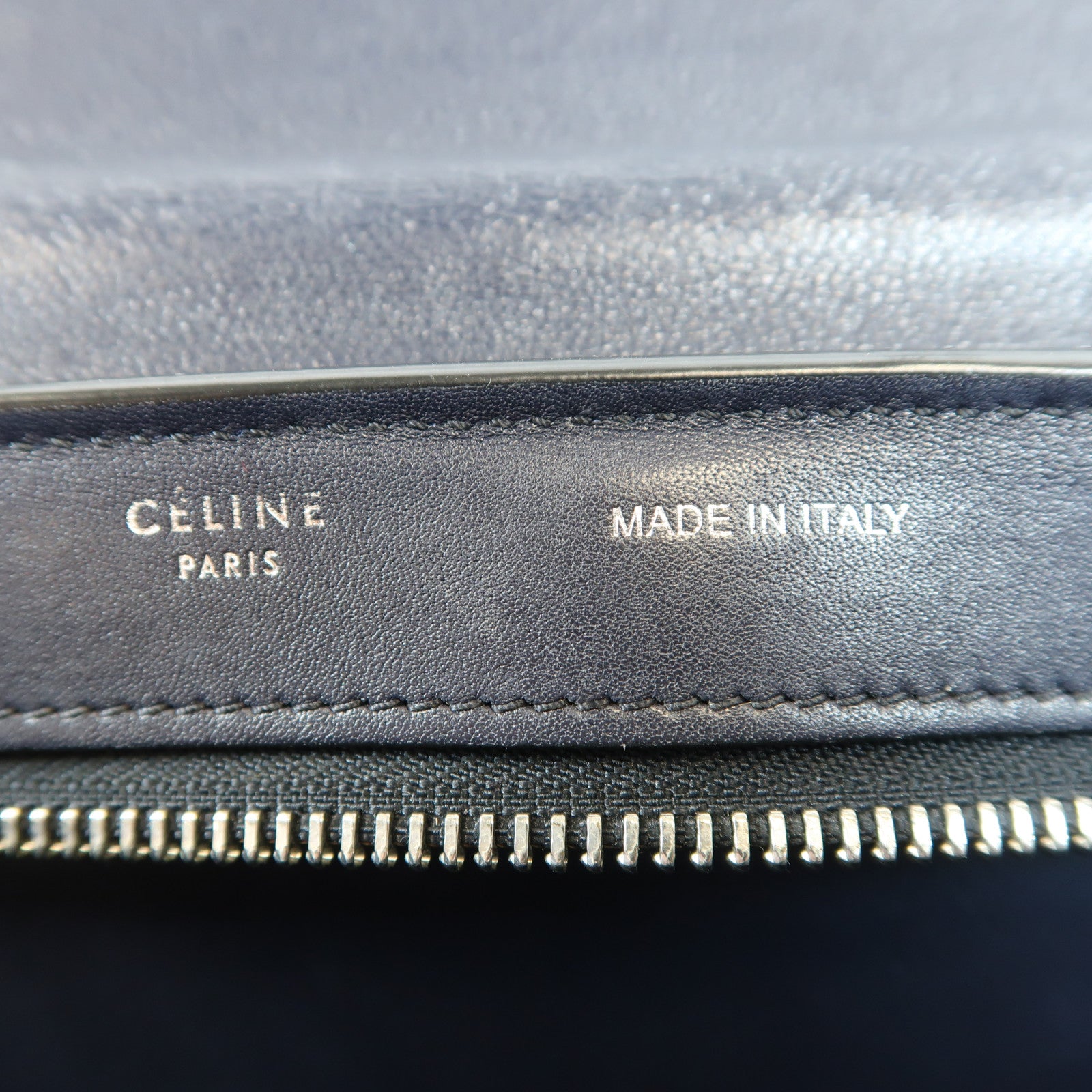 CELINE 牛皮皮革Trapeze銀扣手挽肩背兩用袋