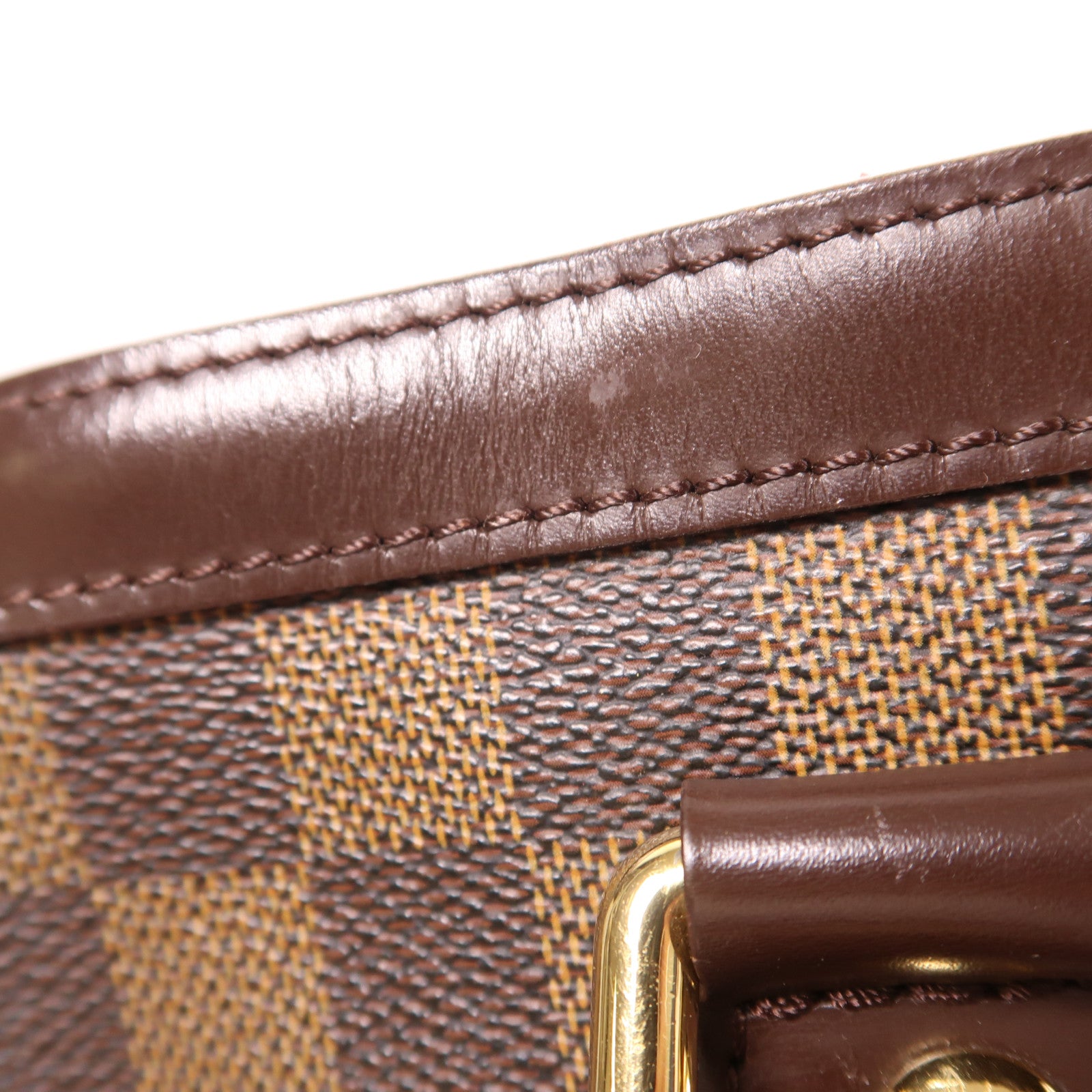 LOUIS VUITTON Damier Hampstead PM金扣肩背袋/手挽袋