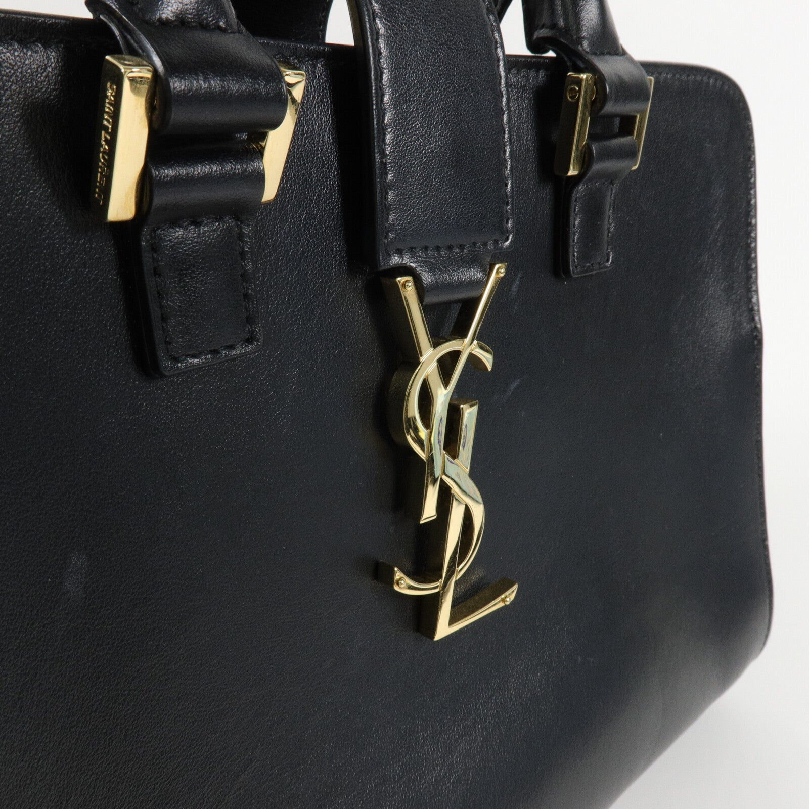YVES SAINT LAURENT 牛皮皮革Baby Cabas手挽肩背兩用袋