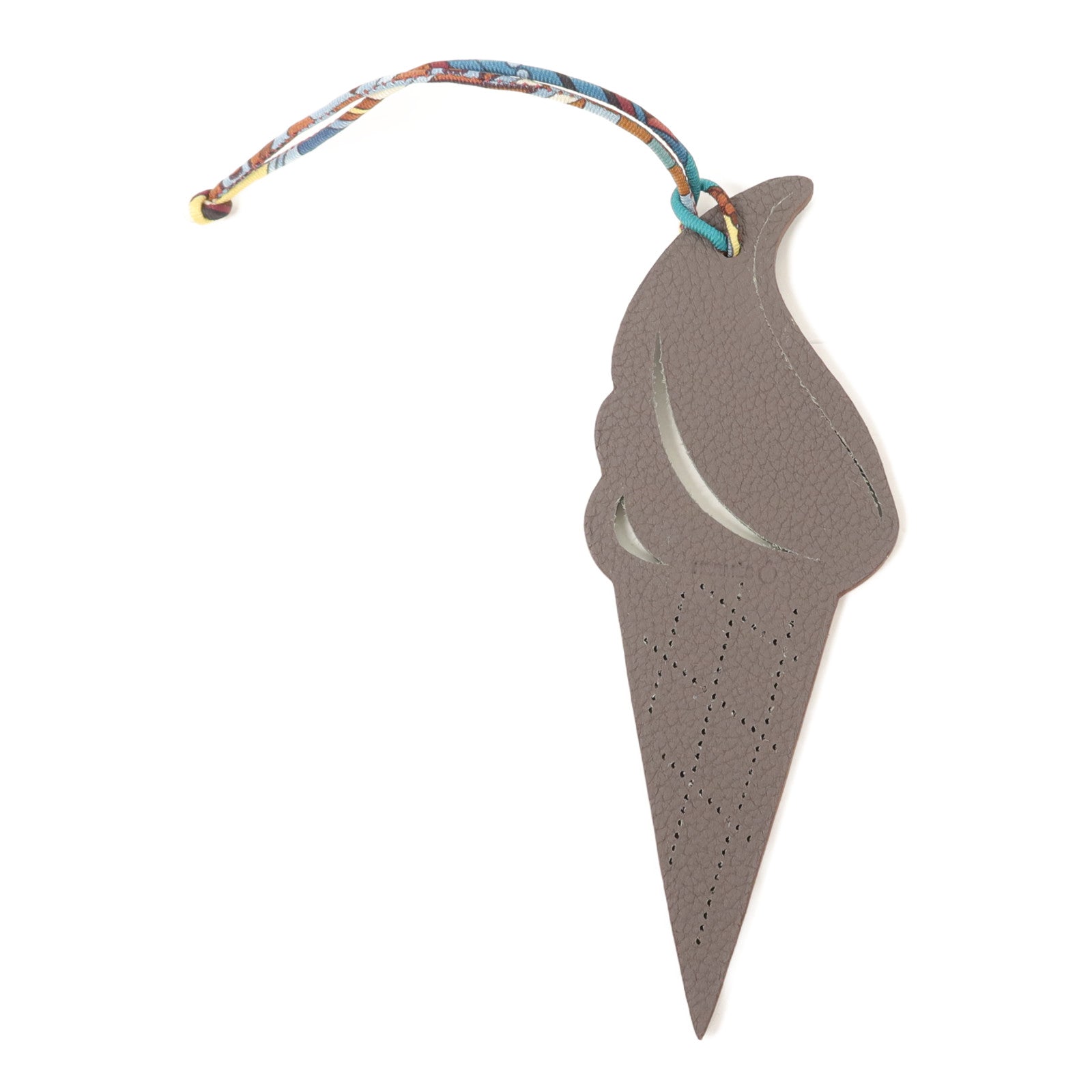 HERMES Epsom/Clemence皮革Petit H Ice Cream Cone掛飾
