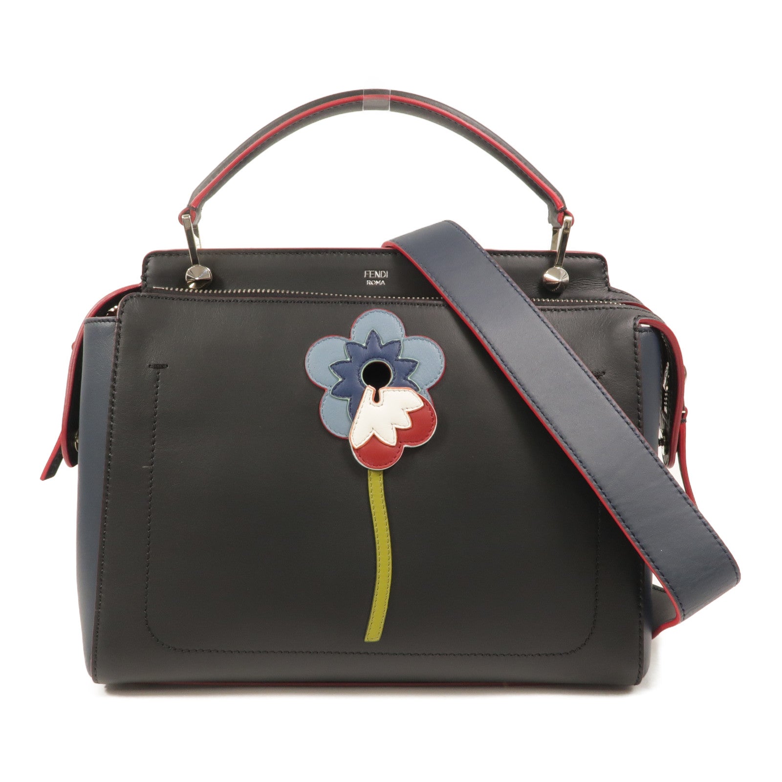 FENDI 牛皮皮革Dotcom手挽肩背兩用袋