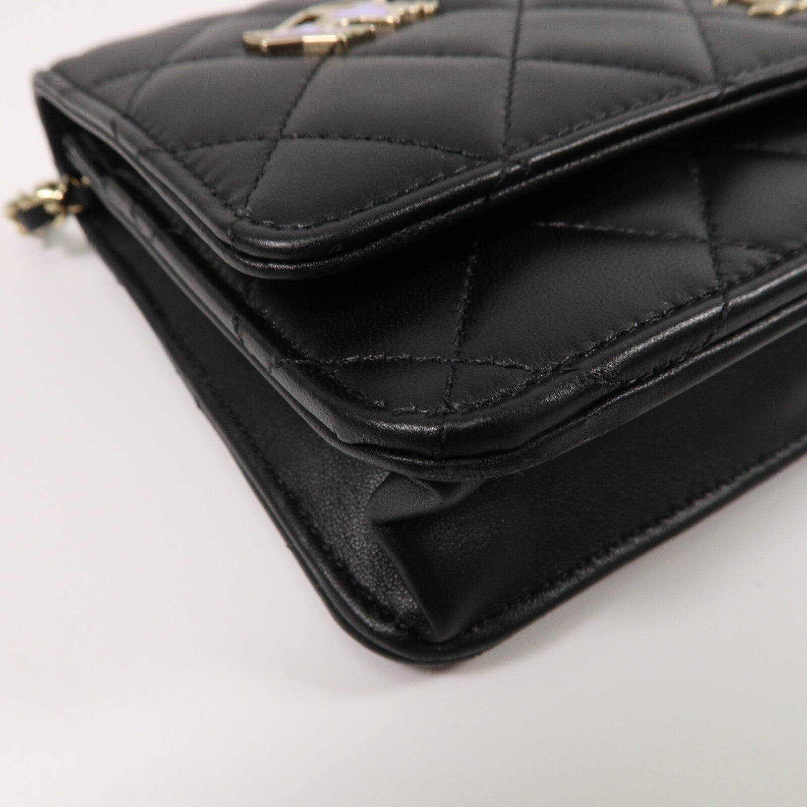 CHANEL 羊皮皮革WOC Wallet On Chain鏈帶肩背袋