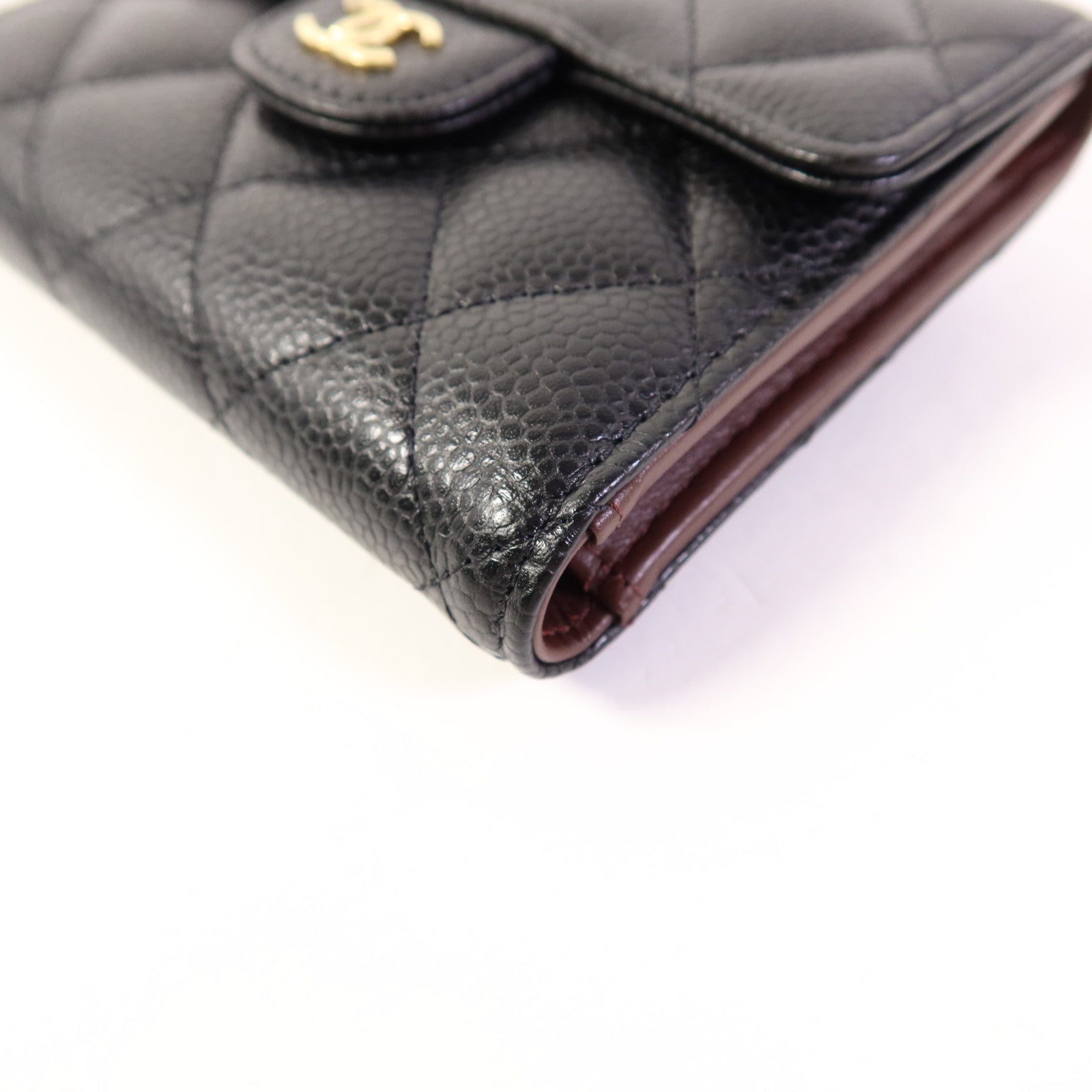 CHANEL 牛皮皮革Wallet金扣錢包