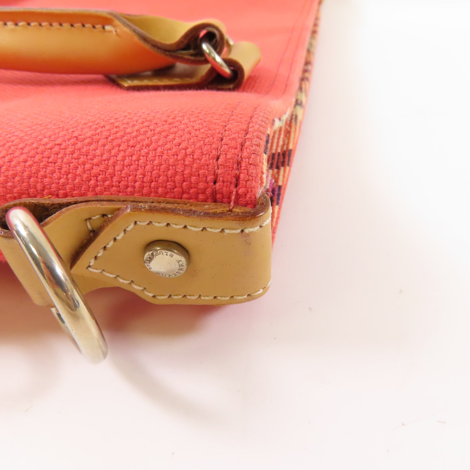 BURBERRY 帆布Handbag銀扣手挽袋