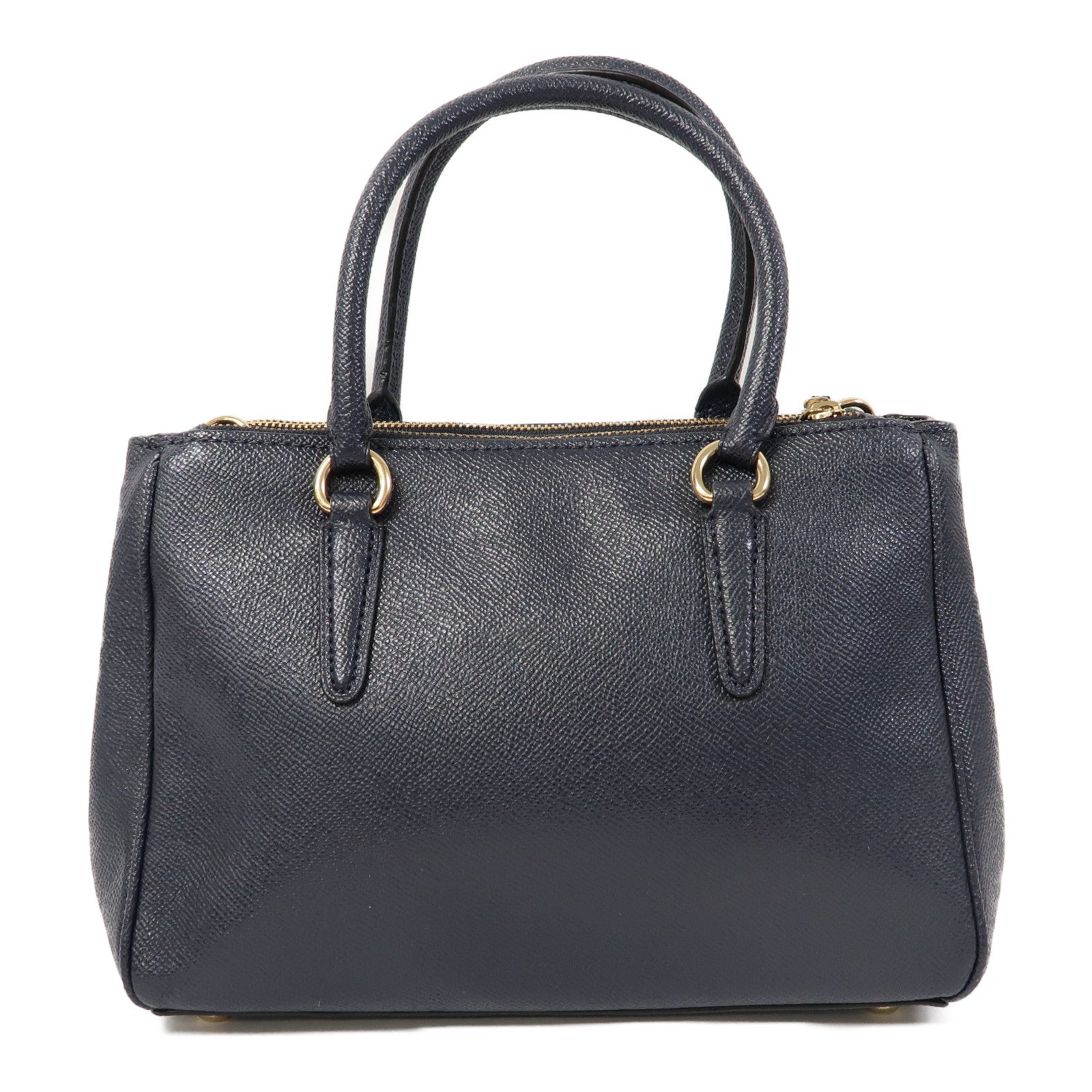 COACH 【激減優惠】牛皮皮革Shoulder Bag金扣手挽肩背兩用袋藍色