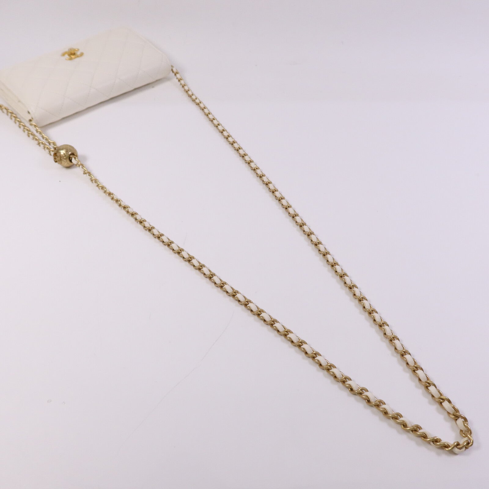 CHANEL 羊皮皮革Wallet On Chain金扣鏈帶肩背袋