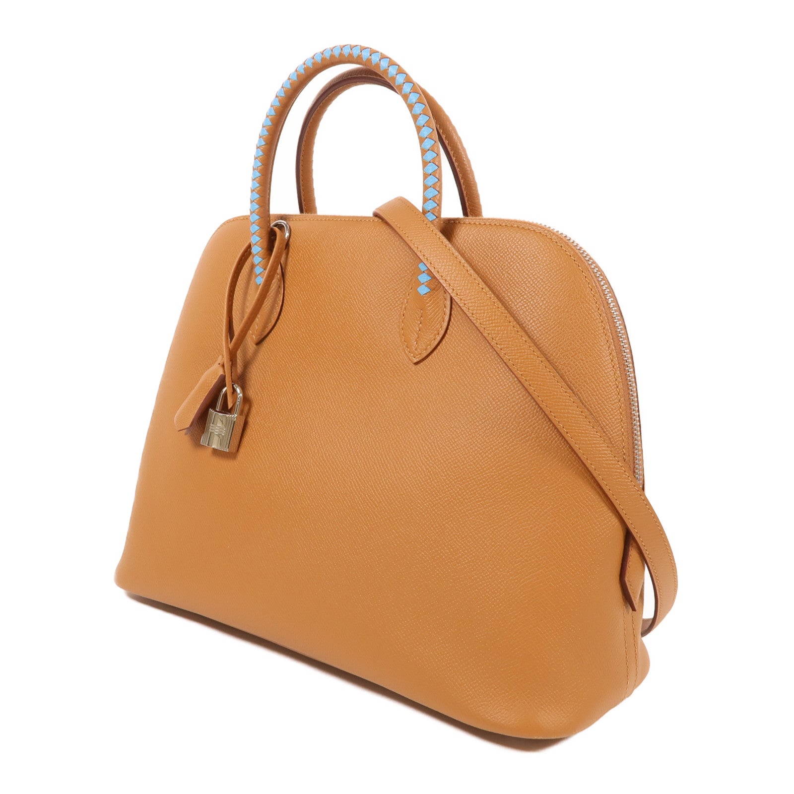 HERMES Epsom皮革Bolide 1923 30銀扣手挽肩背兩用袋Gold