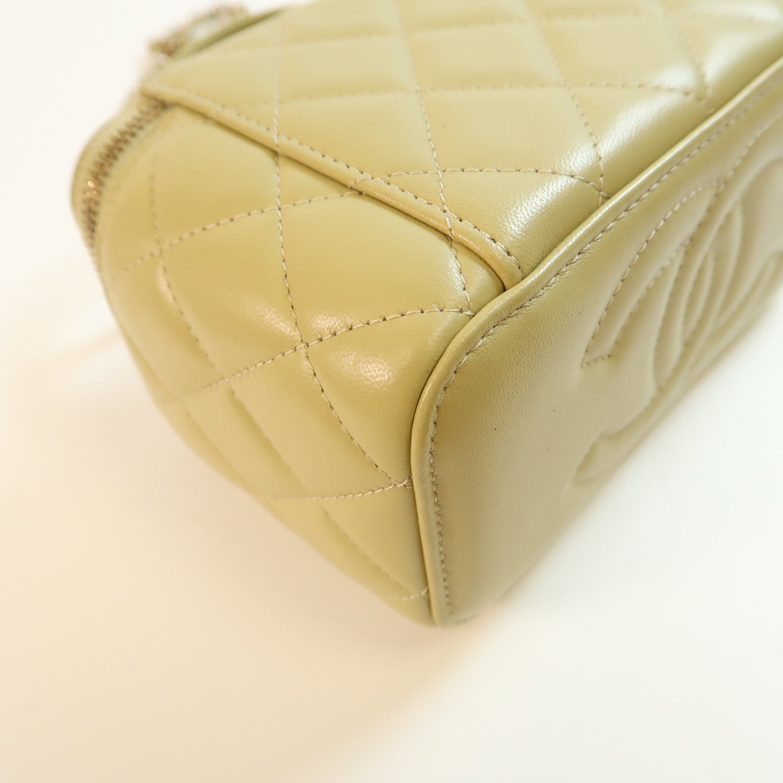 CHANEL 牛皮皮革Handle Vanity金扣手挽肩背兩用袋