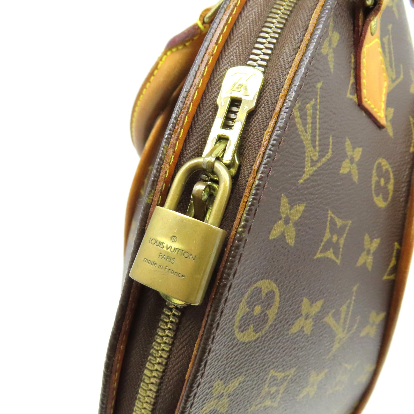 LOUIS VUITTON 【激減優惠】Monogram Ellipse MM Hand Bag金扣手挽袋啡色