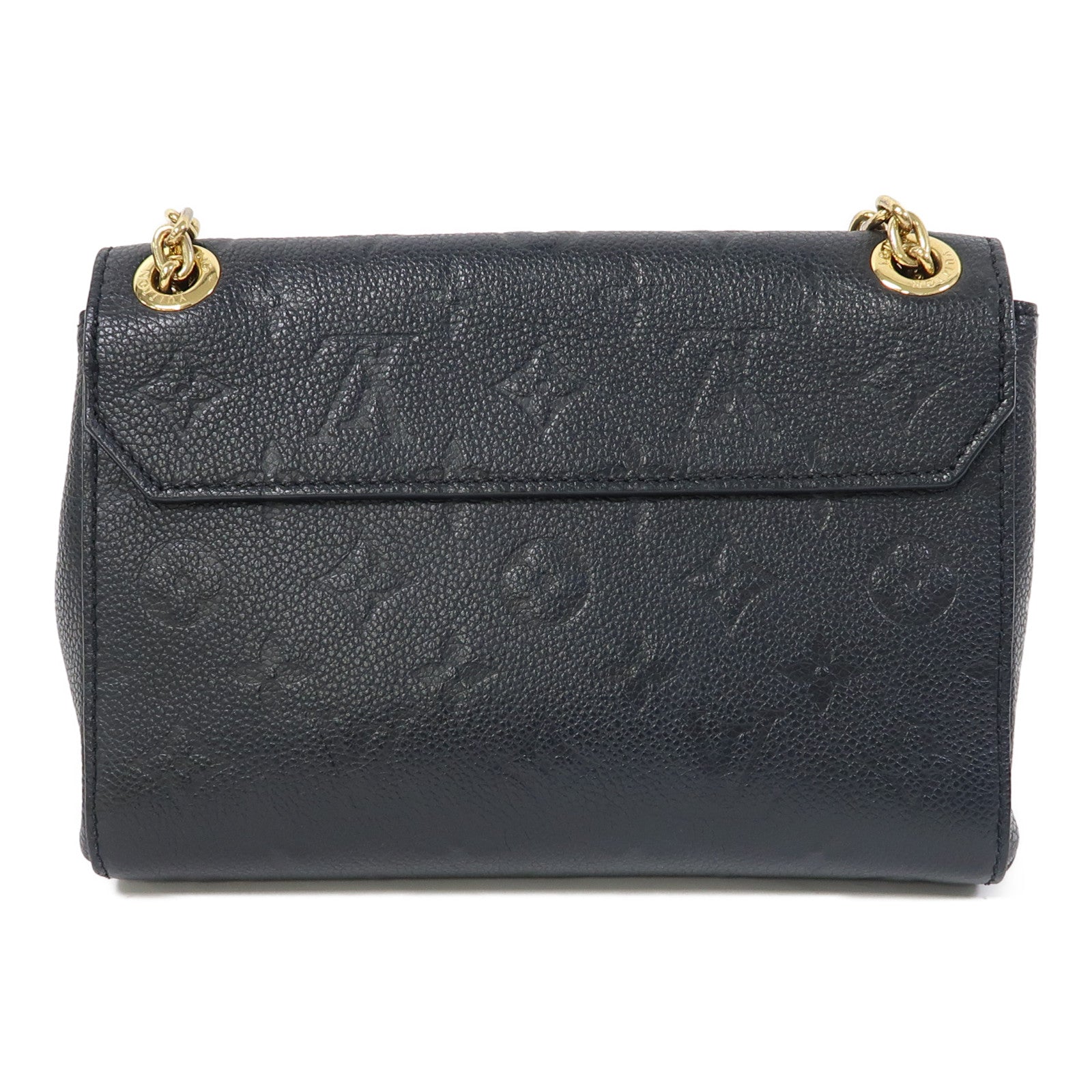 LOUIS VUITTON Monogram Empreinte Vavin BB Shoulder Bag金扣鏈帶肩背袋黑色