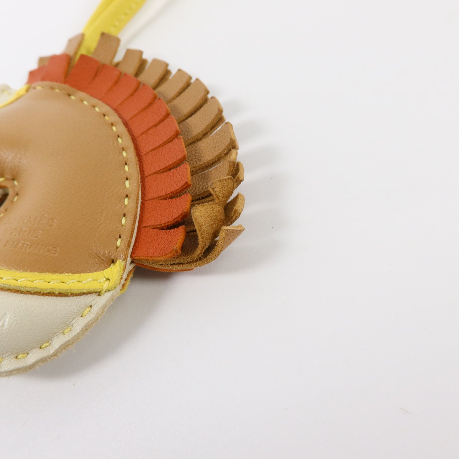 HERMES Milo皮革Geegee Camail掛飾Chai/Craie/Lime/Cornaline