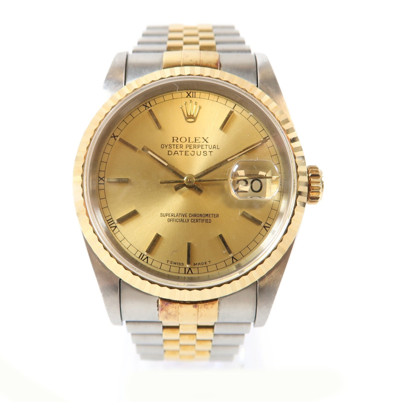 ROLEX Datejust 36 18K黃金/不鏽鋼手錶自動機芯金色