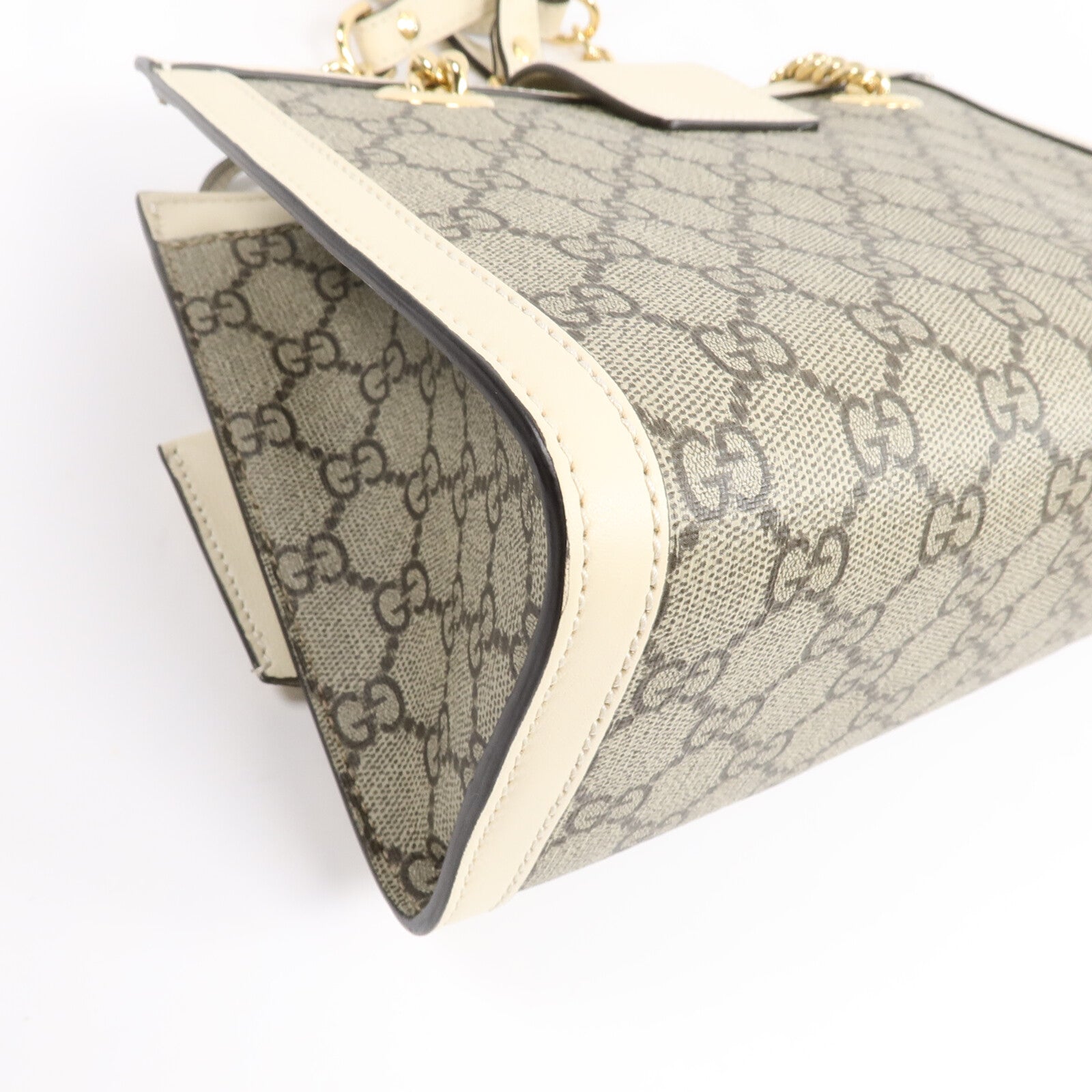 GUCCI 塗層帆布Padlock GG Small手挽袋