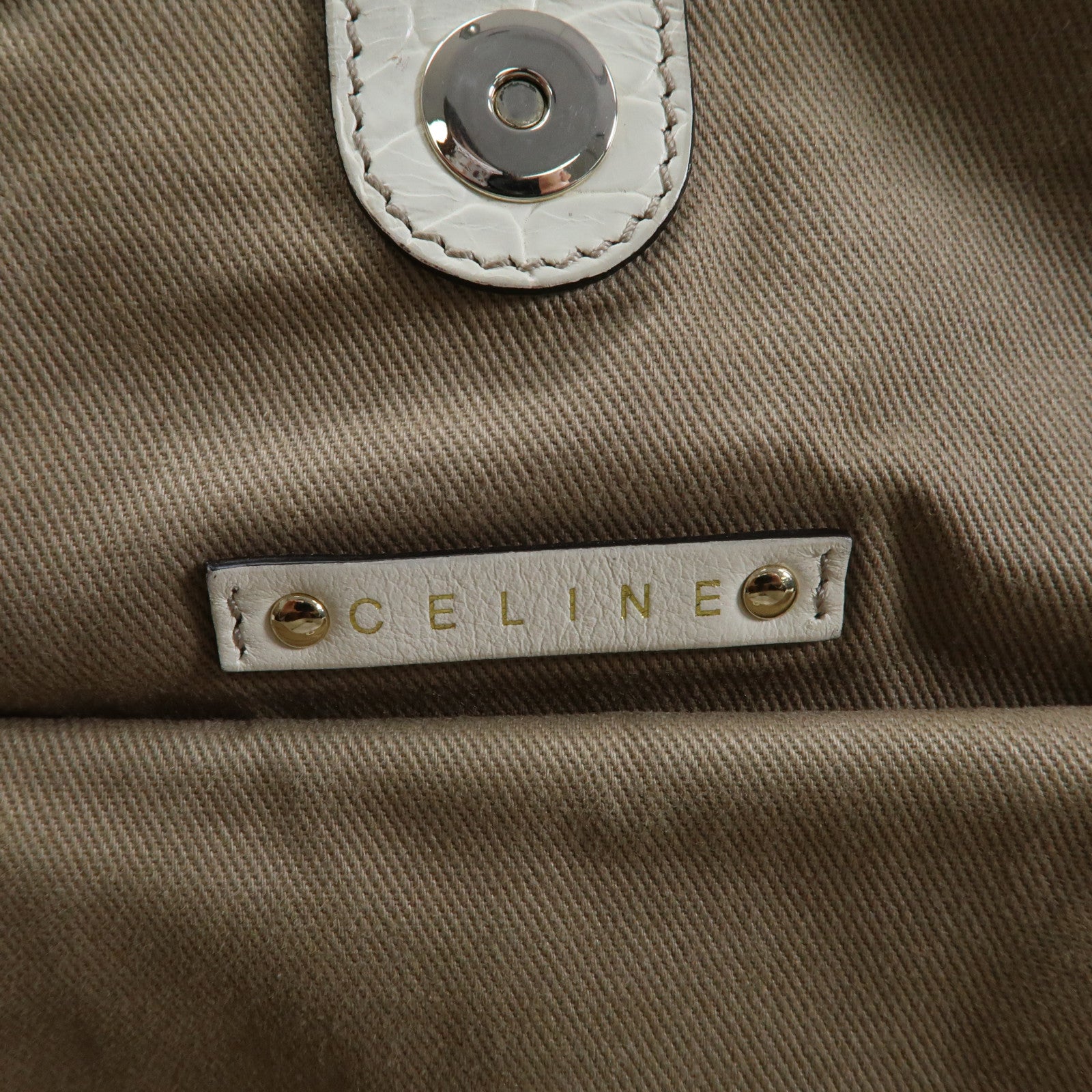 CELINE 帆布/牛皮皮革Bitter Sweet金扣手挽袋