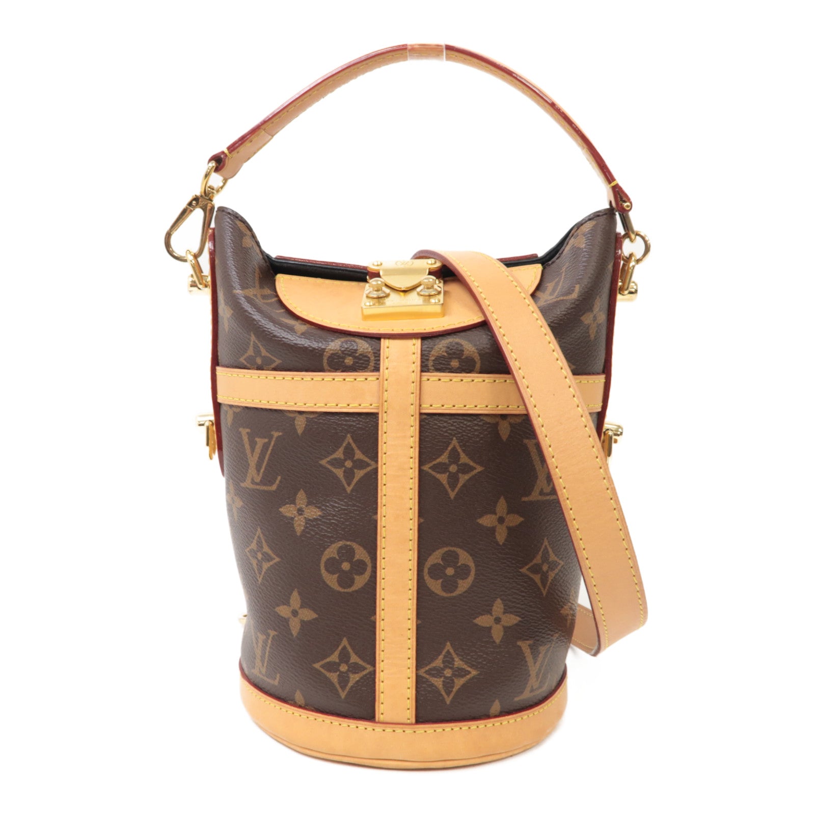 LOUIS VUITTON Monogram Duffle金扣手挽肩背兩用袋啡色