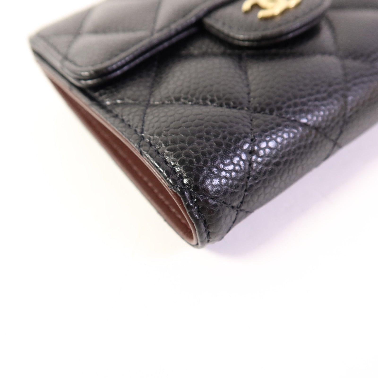 CHANEL 牛皮皮革Wallet金扣錢包