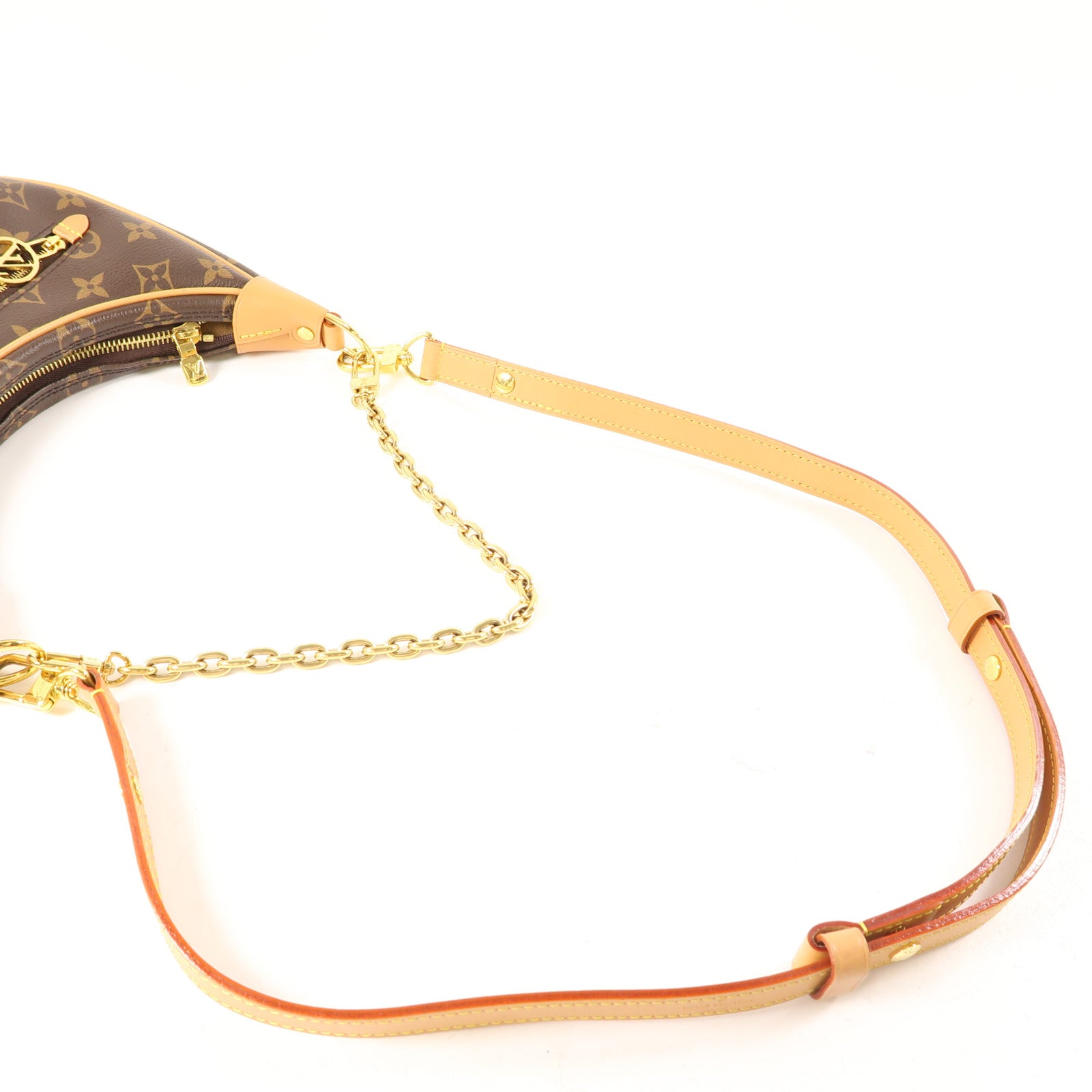 LOUIS VUITTON Monogram Loop金扣肩背袋棕色