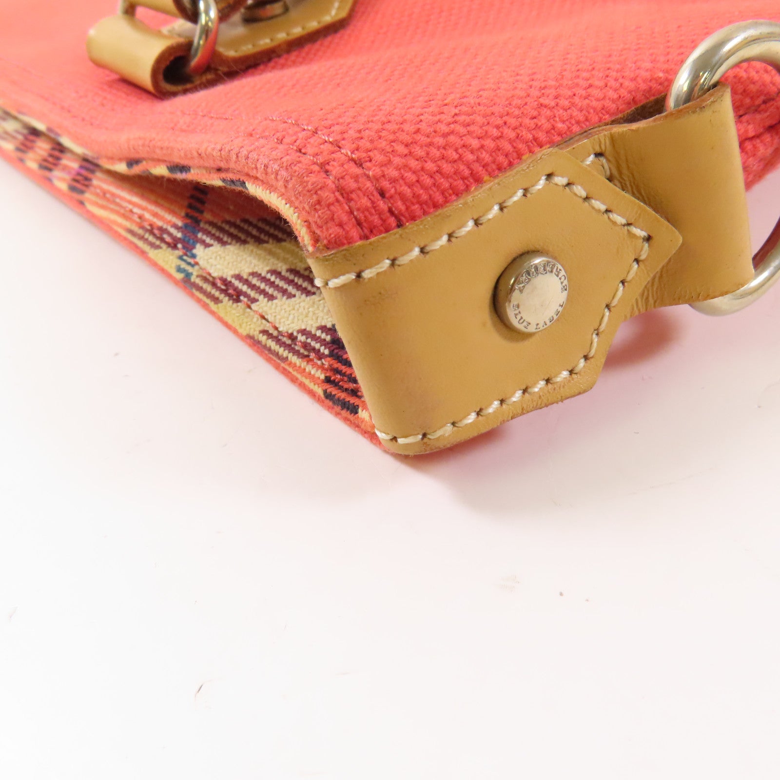 BURBERRY 帆布Handbag銀扣手挽袋