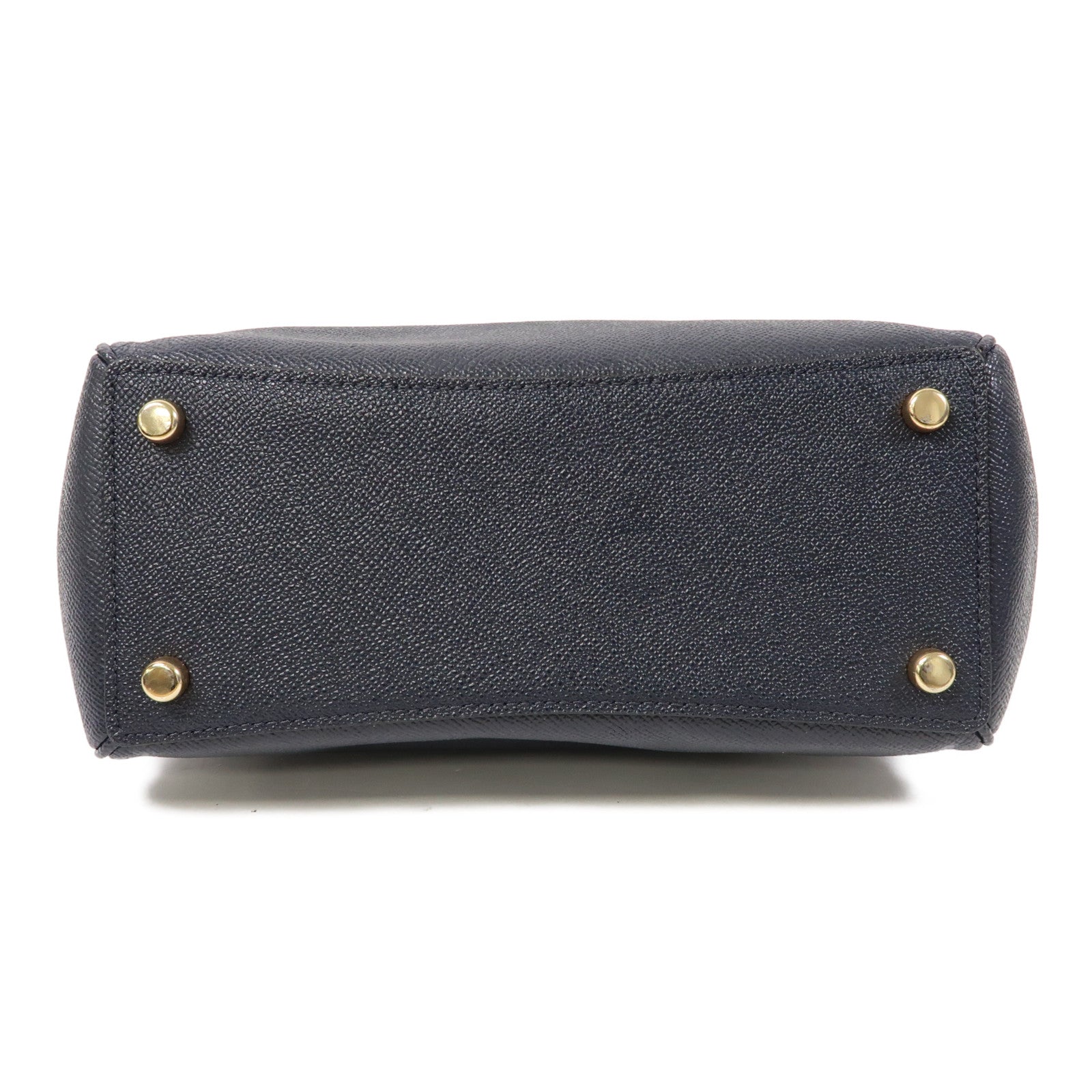 COACH 【激減優惠】牛皮皮革Shoulder Bag金扣手挽肩背兩用袋藍色