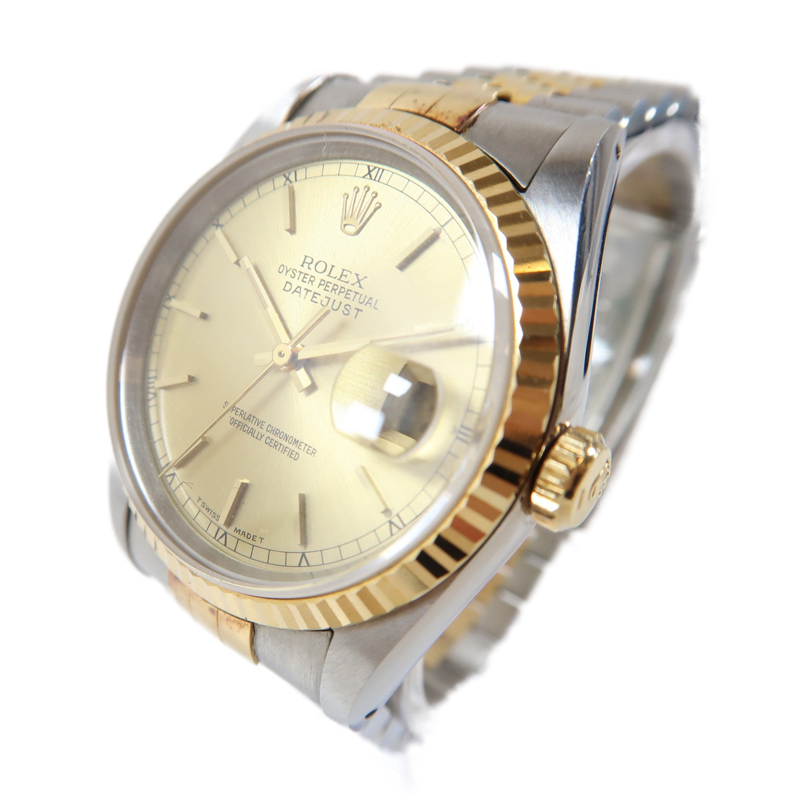 ROLEX Datejust 36 18K黃金/不鏽鋼手錶自動機芯金色