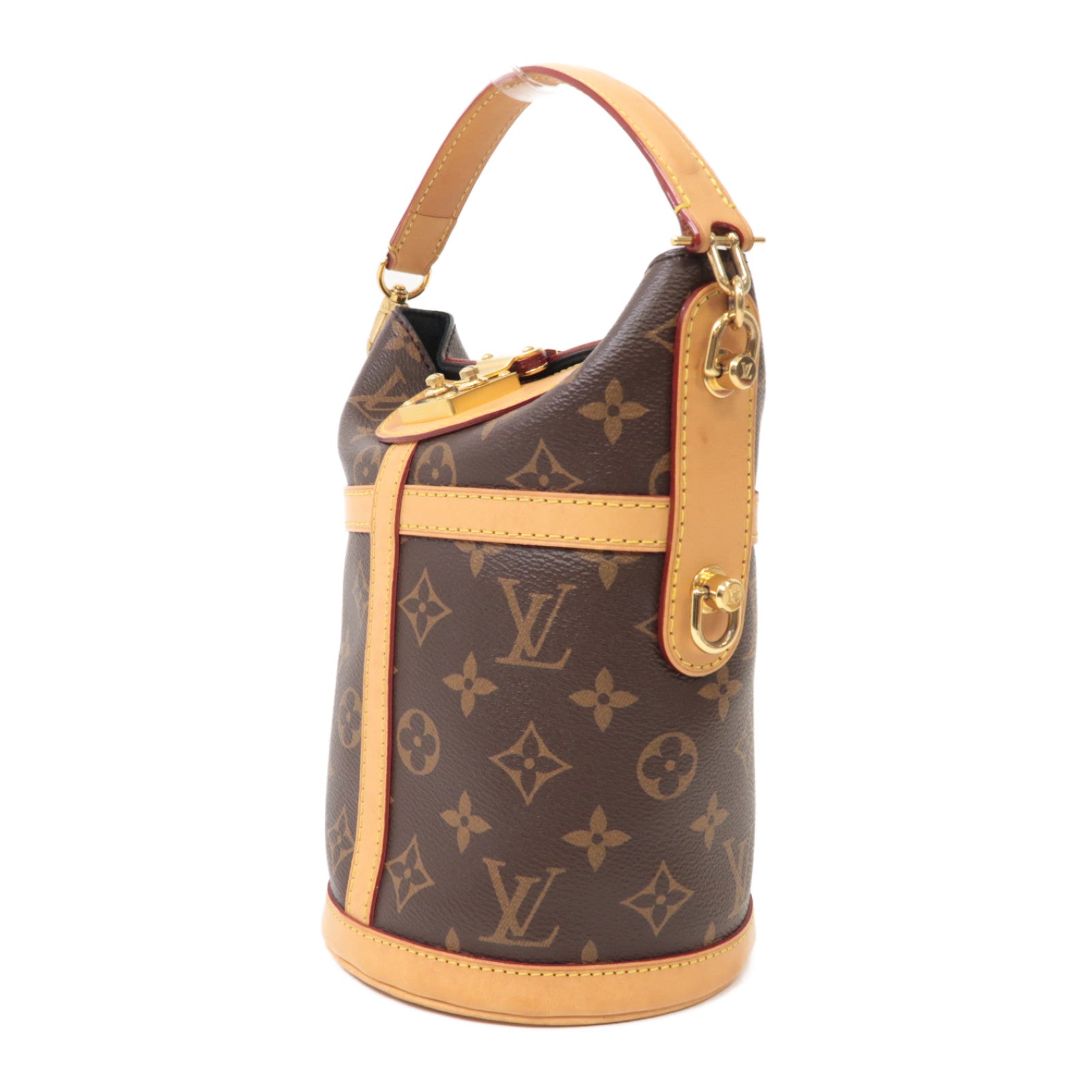 LOUIS VUITTON Monogram Duffle金扣手挽肩背兩用袋啡色