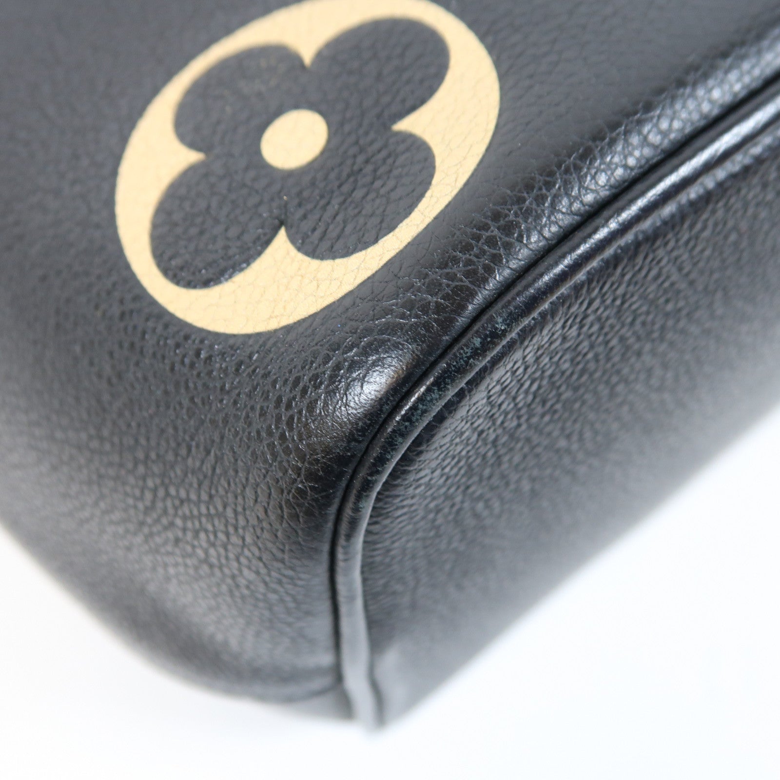 LOUIS VUITTON Monogram Empreinte Neo Noe MM金扣手挽肩背兩用袋黑色/米色