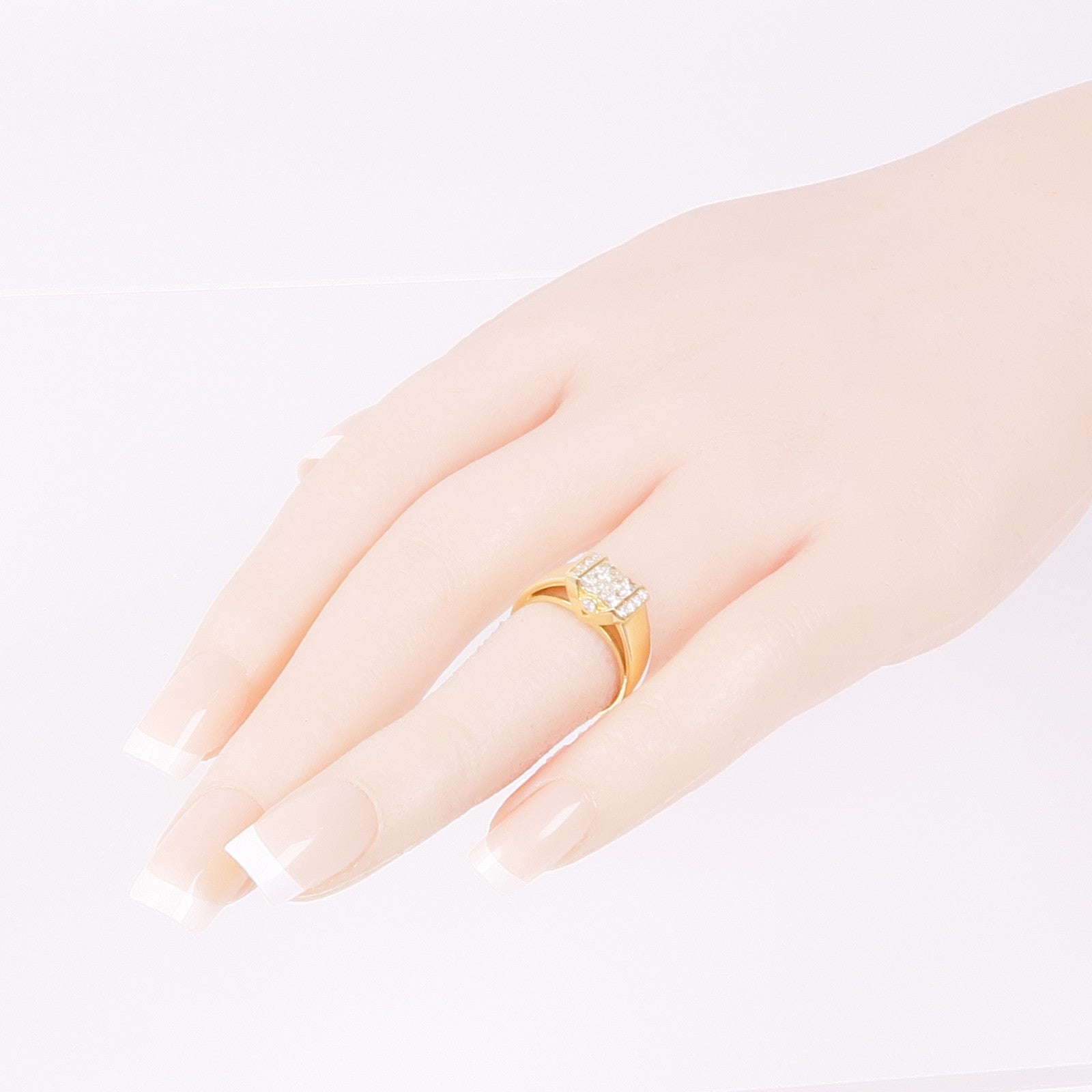 JEWELRY 【激減優惠】18K黃金Diamond Ring鑽石戒指US#4.75