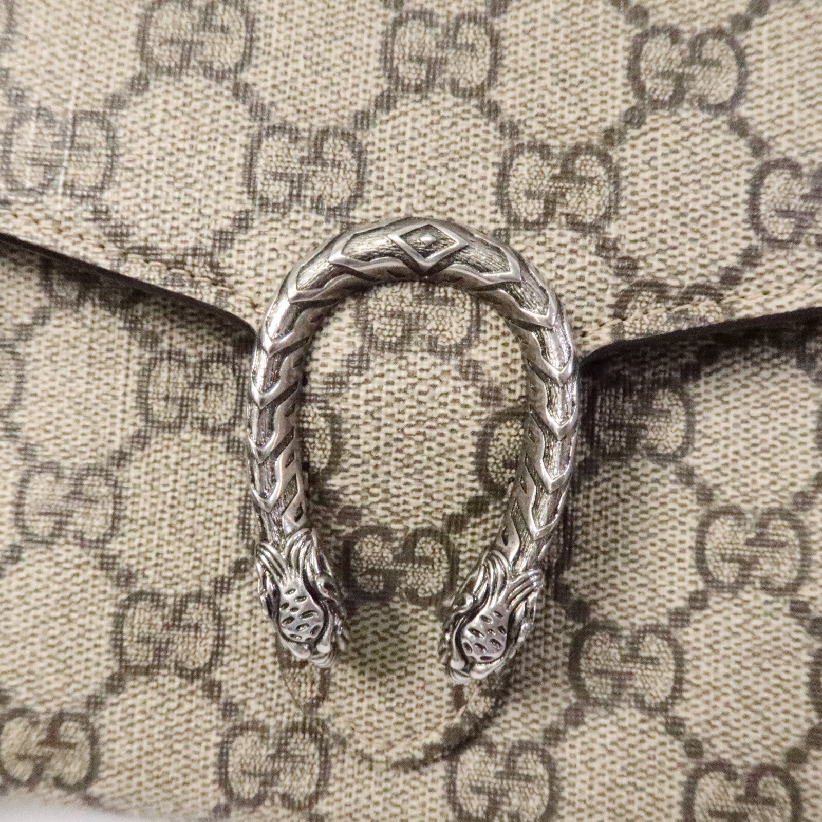 GUCCI 塗層帆布Dionysus Wallet On Chain鏈帶肩背袋