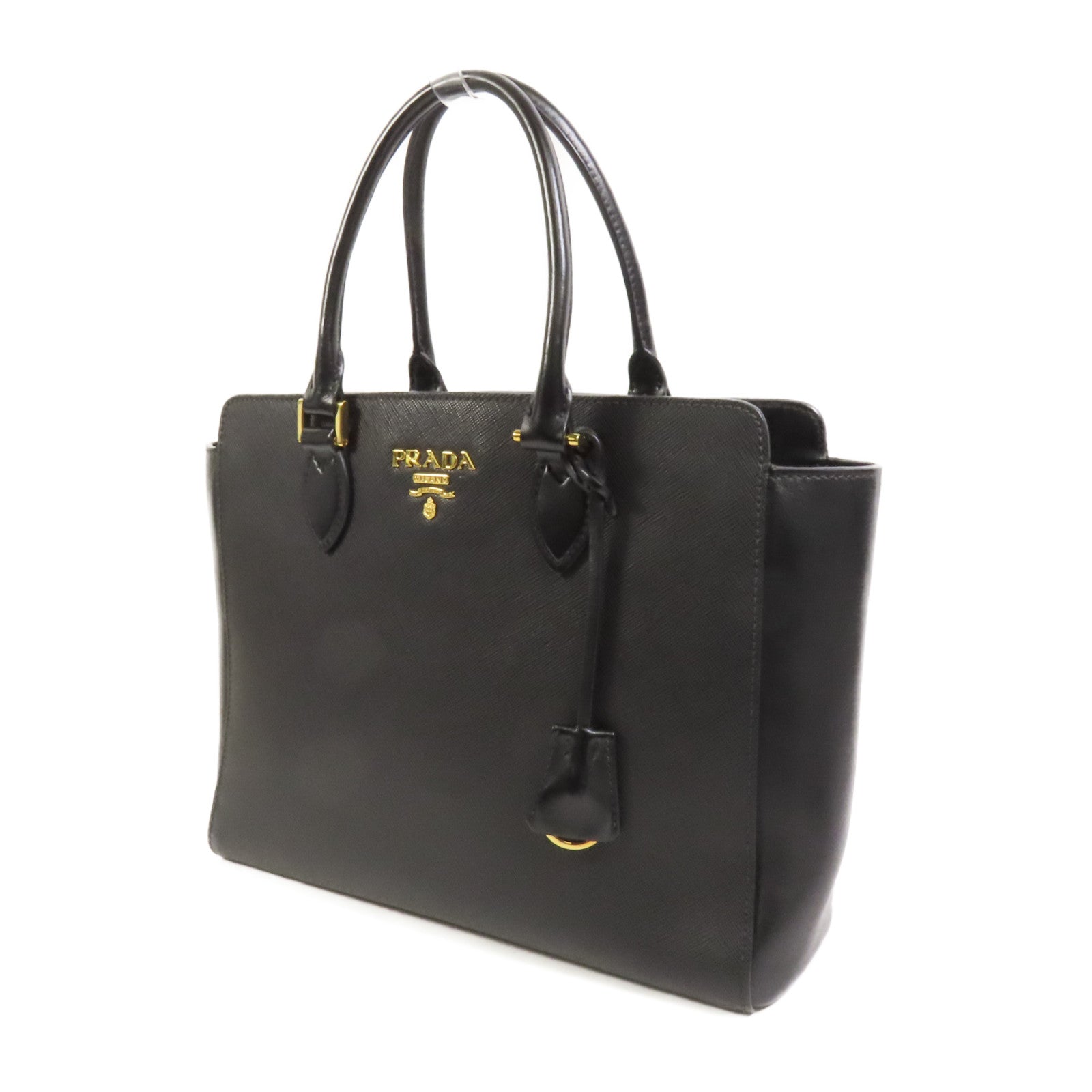 PRADA 牛皮皮革Shoulder Bag金扣手挽肩背兩用袋