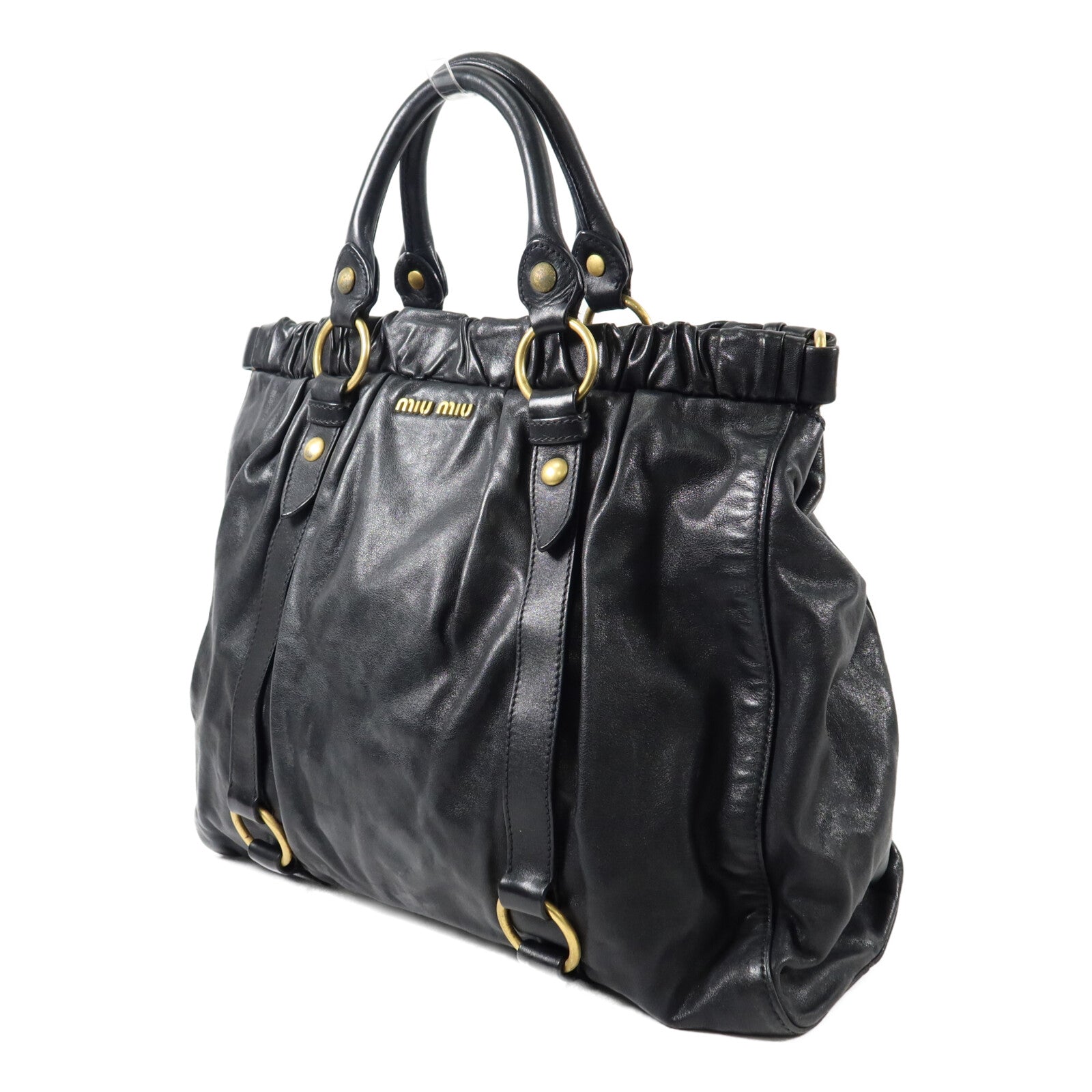 Miu Miu 牛皮皮革2 Way Shoulder手挽肩背兩用袋