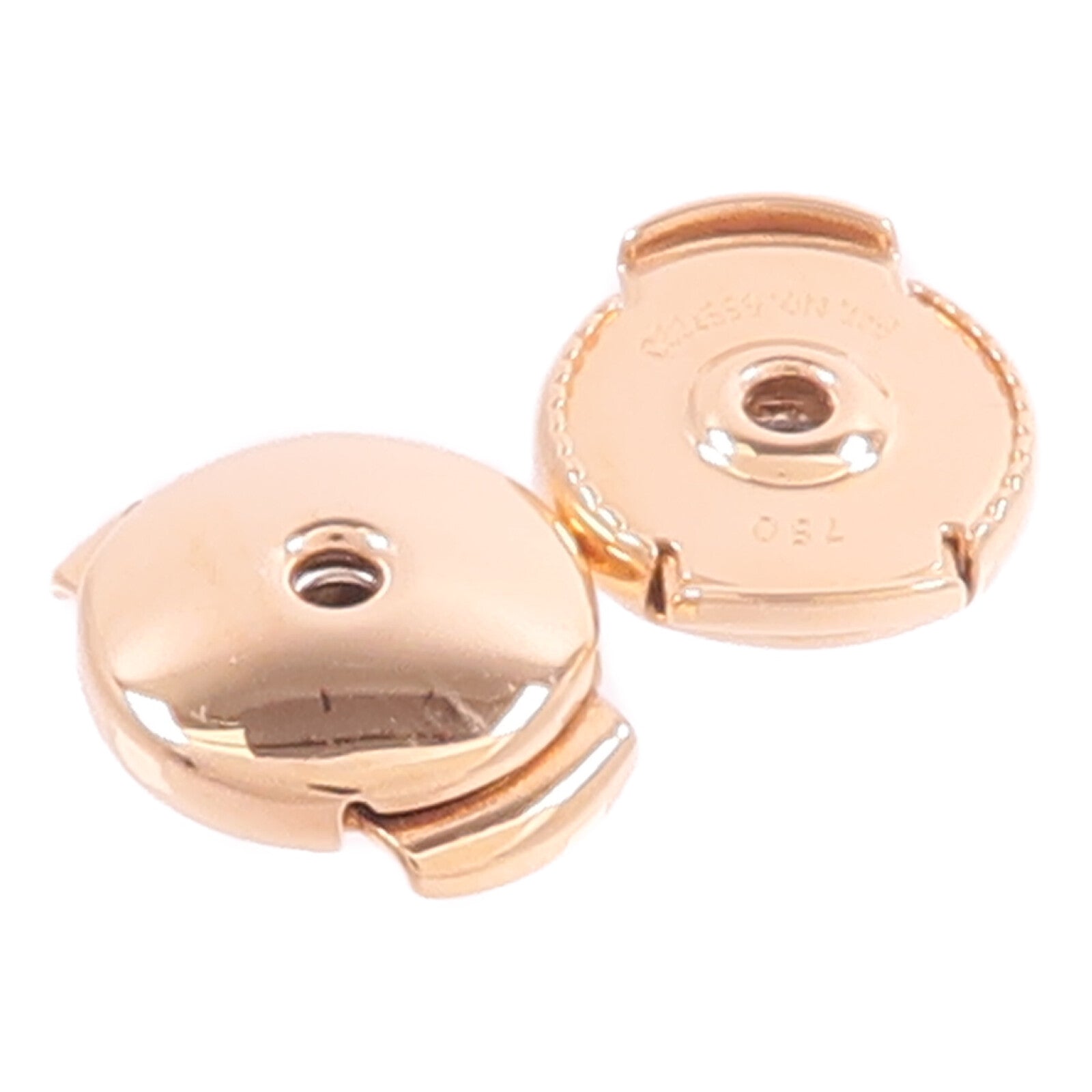HERMES 18K玫瑰金 Ex-Libris Clou de Selle Earrings鑽石耳環