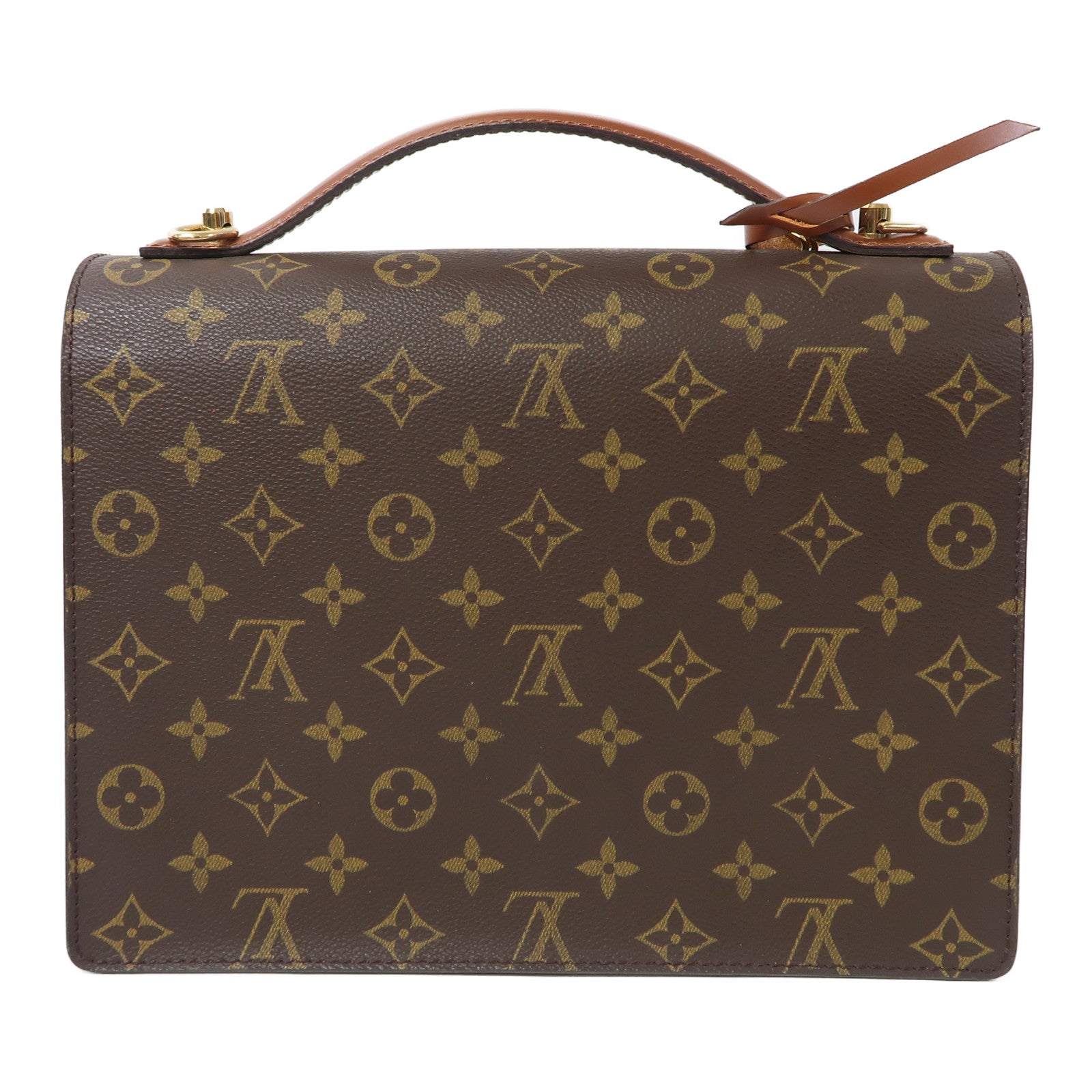 LOUIS VUITTON 【激減優惠】Monogram Monceau 26金扣手挽肩背兩用袋啡色
