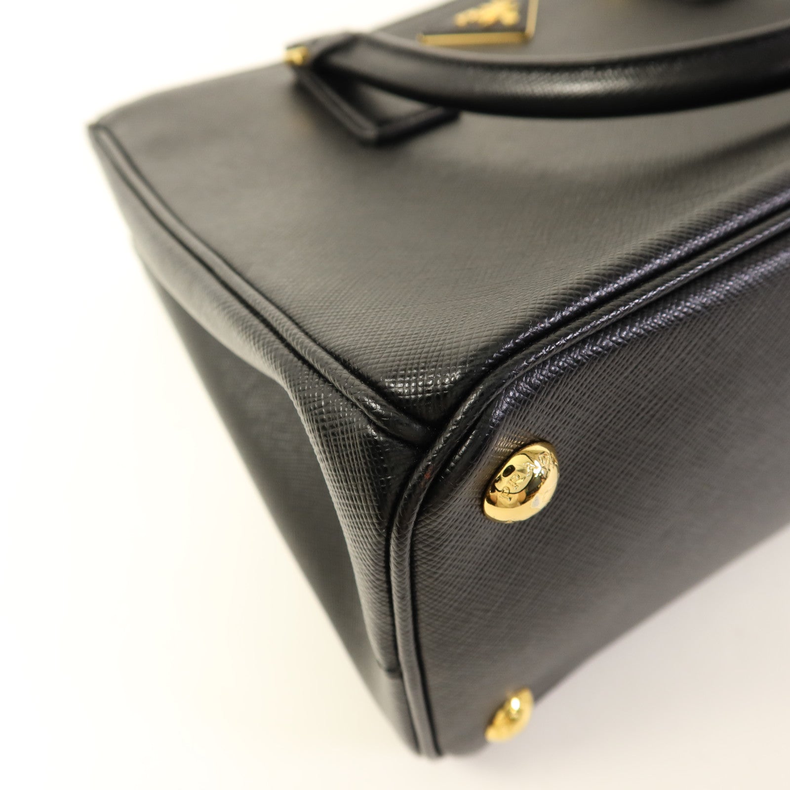 PRADA Saffiano皮革Galleria金扣手挽肩背兩用袋