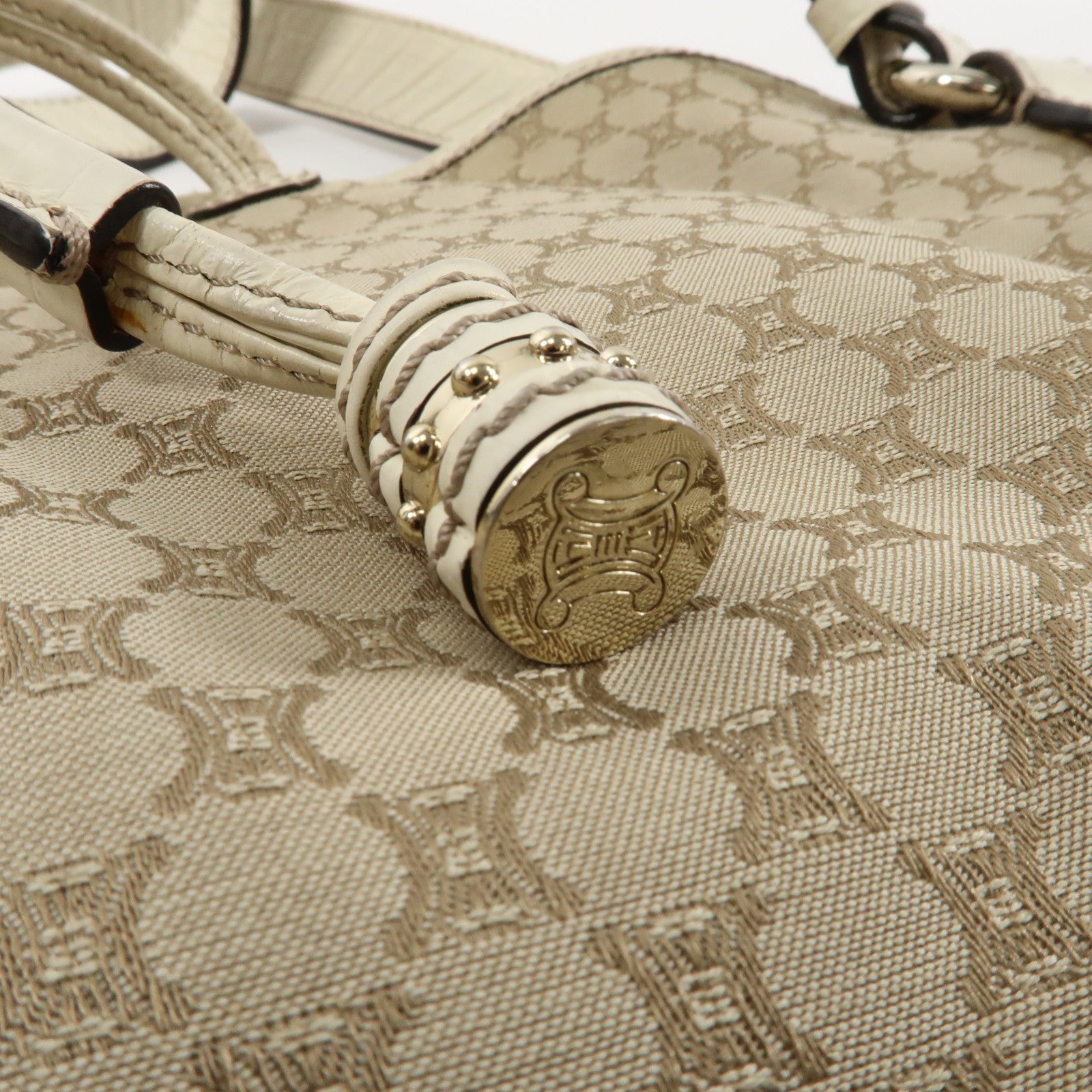 CELINE 帆布/牛皮皮革Bitter Sweet金扣手挽袋