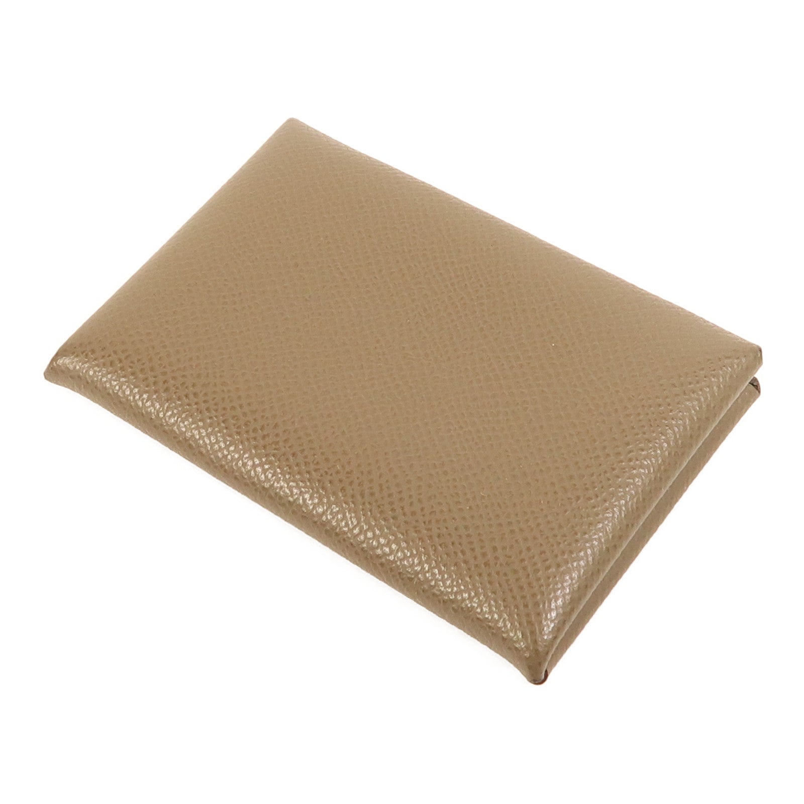 HERMES Epsom皮革Calvi Card Holder銀扣卡片套