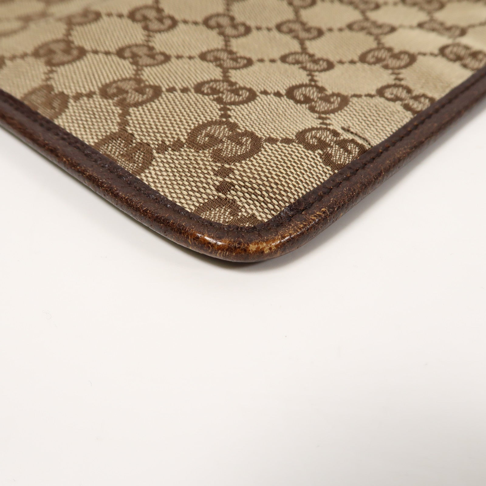GUCCI 帆布Crossbody Shoulder Bag銀扣肩背袋啡色