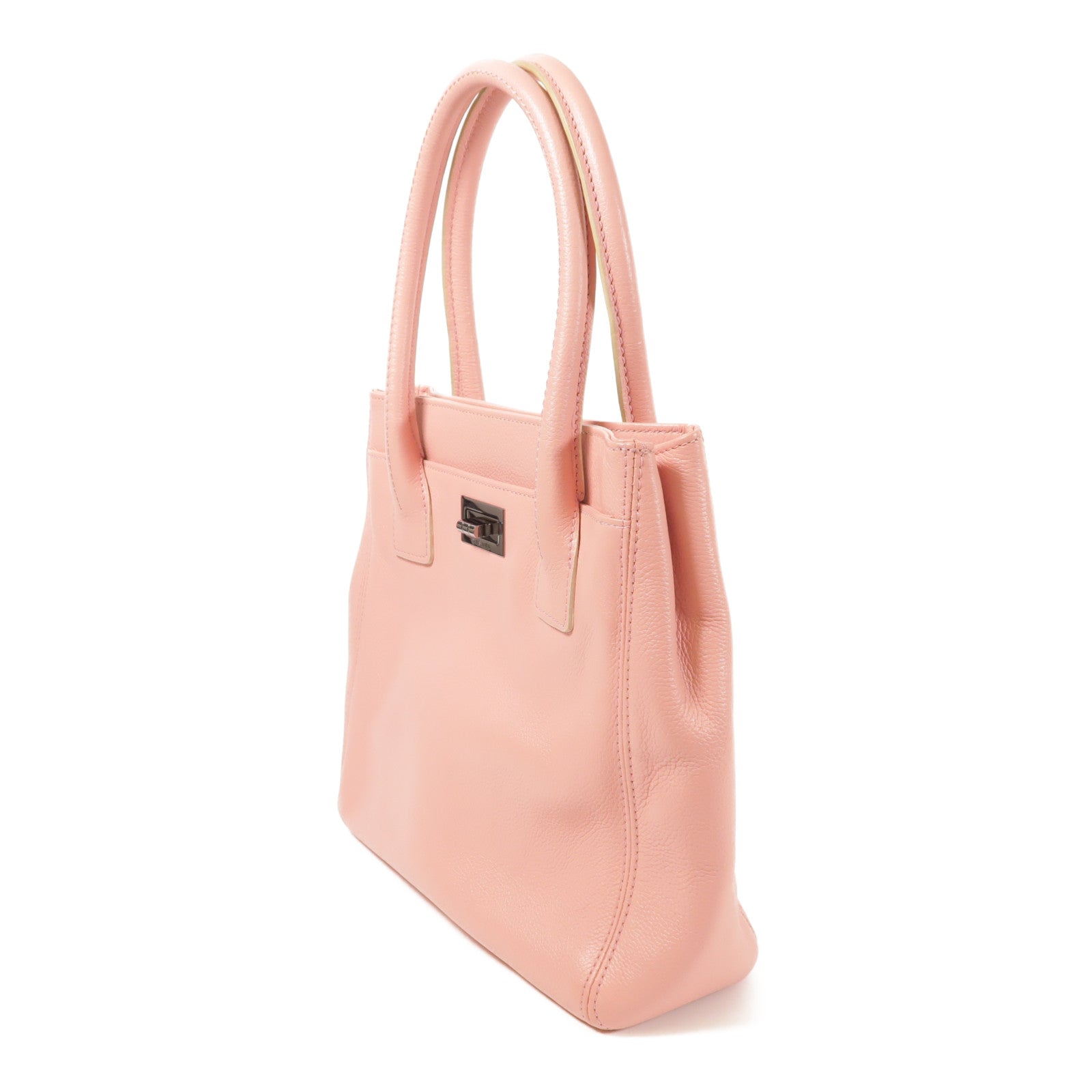 CHANEL CC SHW 2.55 Totebag Leather Pink