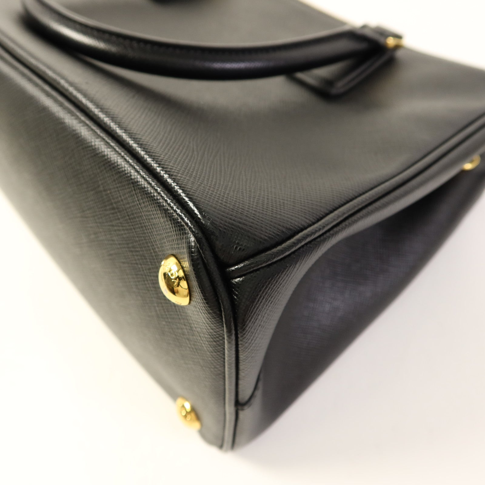 PRADA Saffiano皮革Galleria金扣手挽肩背兩用袋