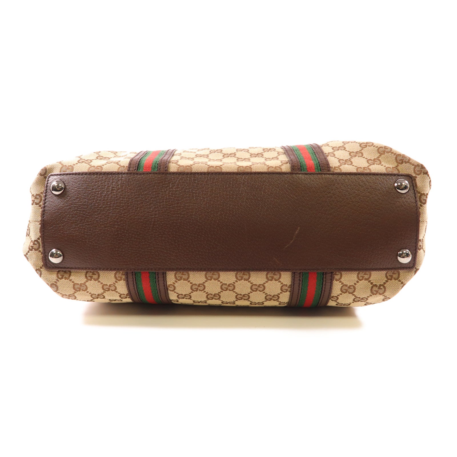 GUCCI 帆布Shoulder Tote銀扣肩背袋/手挽袋