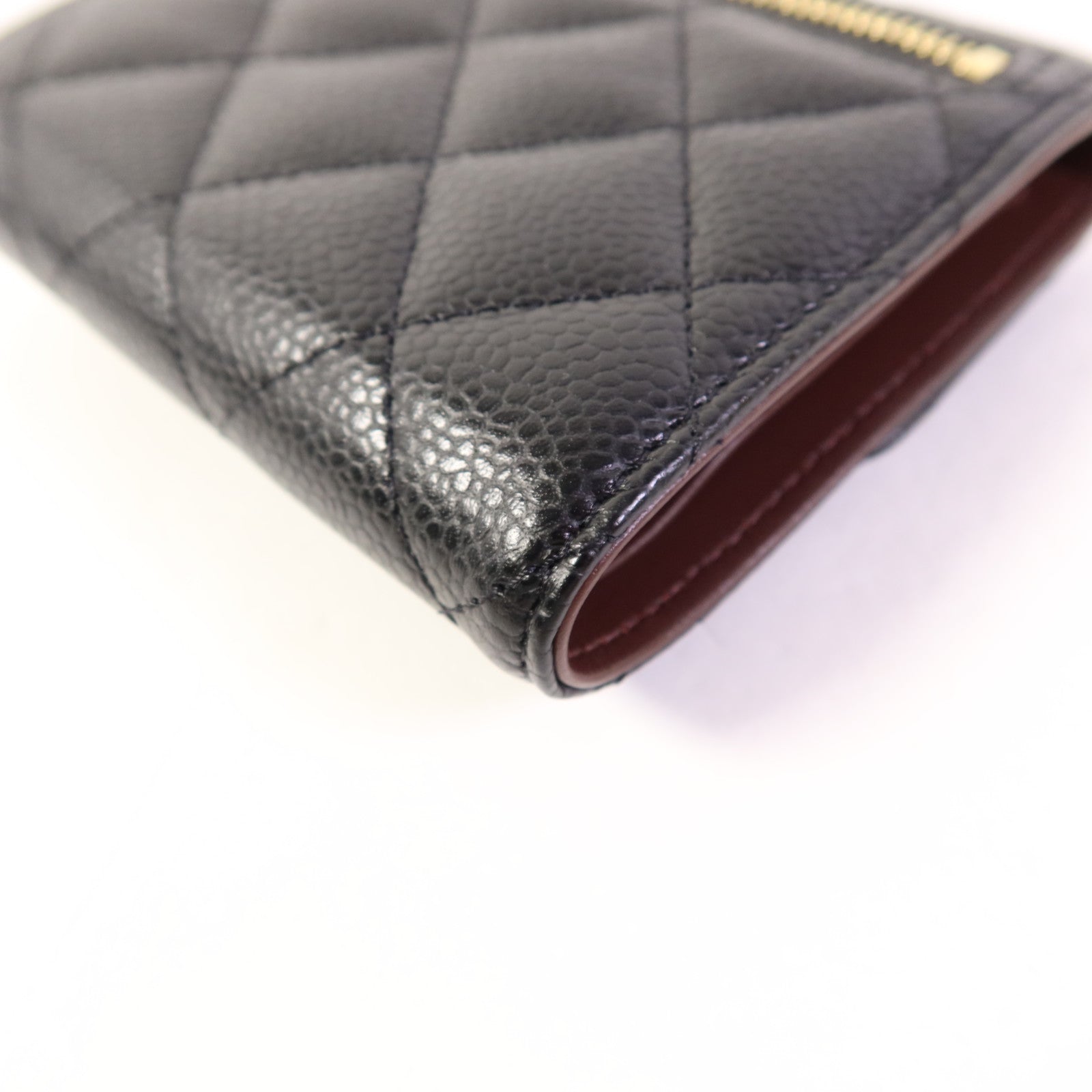 CHANEL 牛皮皮革Wallet金扣錢包