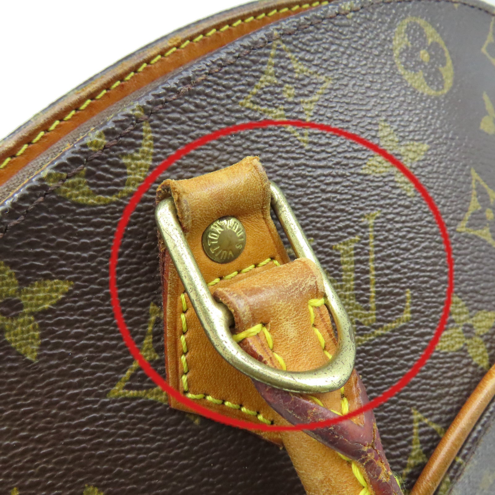 LOUIS VUITTON 【激減優惠】Monogram Ellipse MM Hand Bag金扣手挽袋啡色