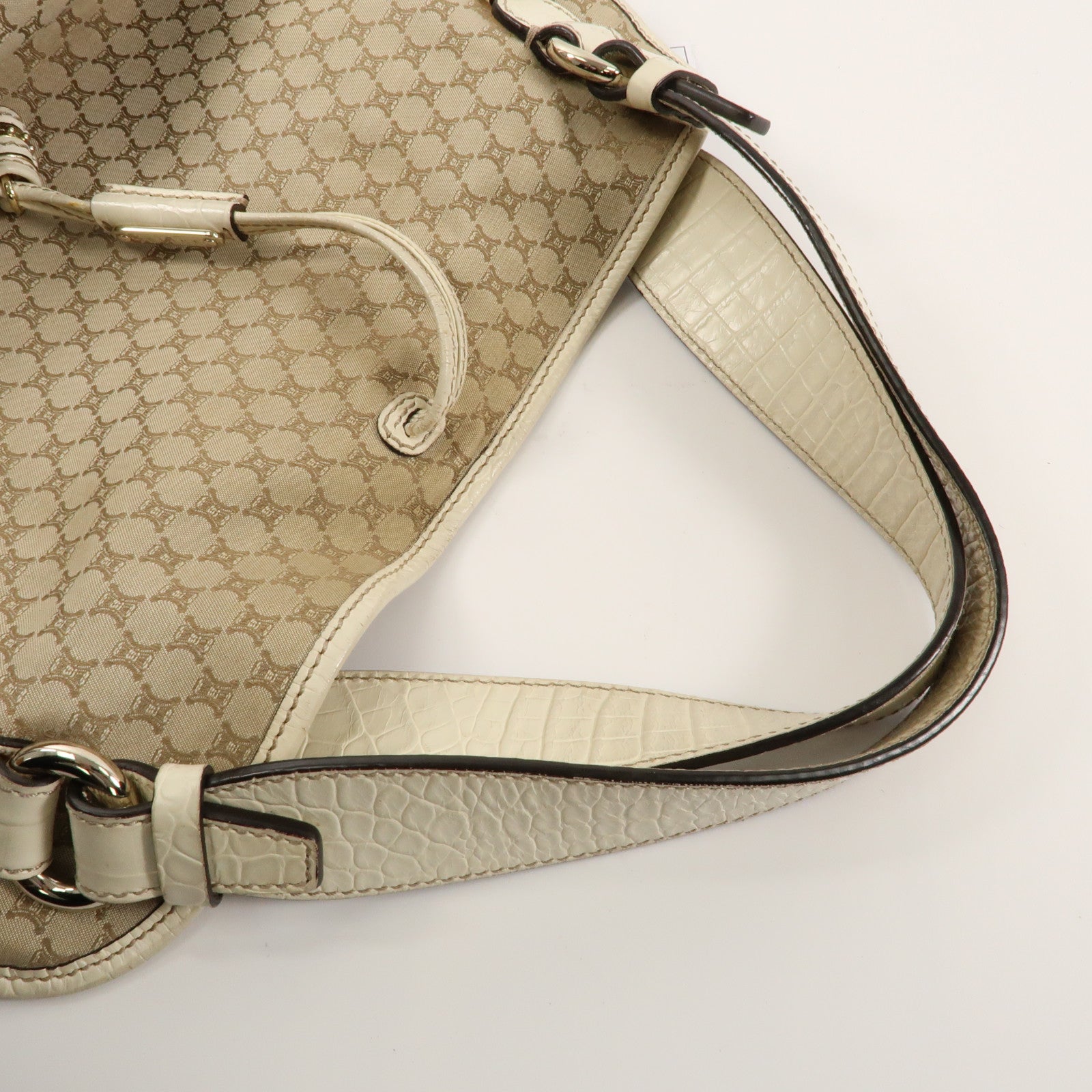 CELINE 帆布/牛皮皮革Bitter Sweet金扣手挽袋