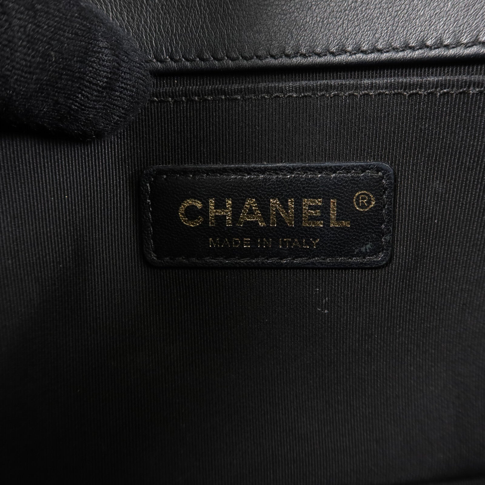 CHANEL 羊皮皮革Boy 25鏈帶肩背袋