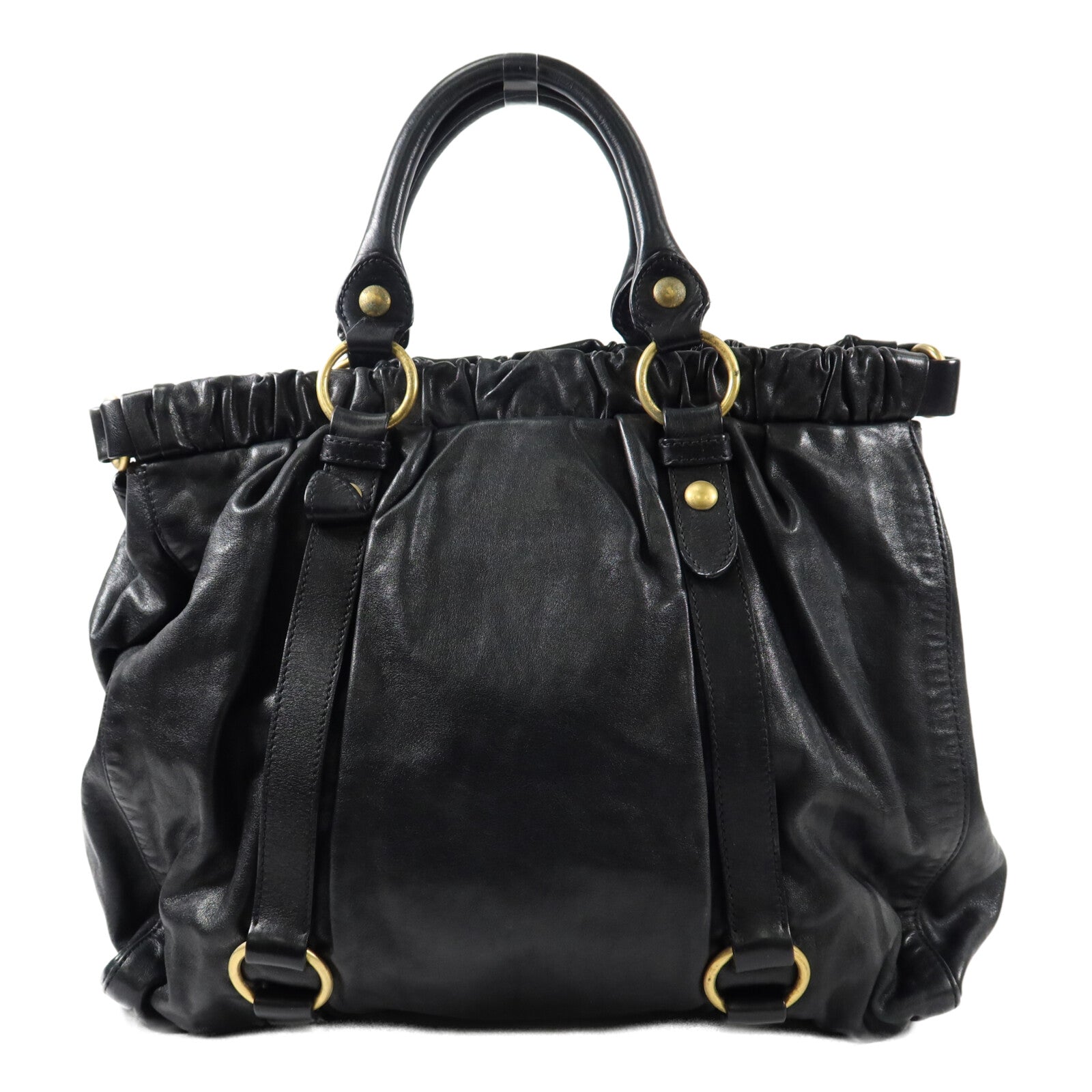 Miu Miu 牛皮皮革2 Way Shoulder手挽肩背兩用袋