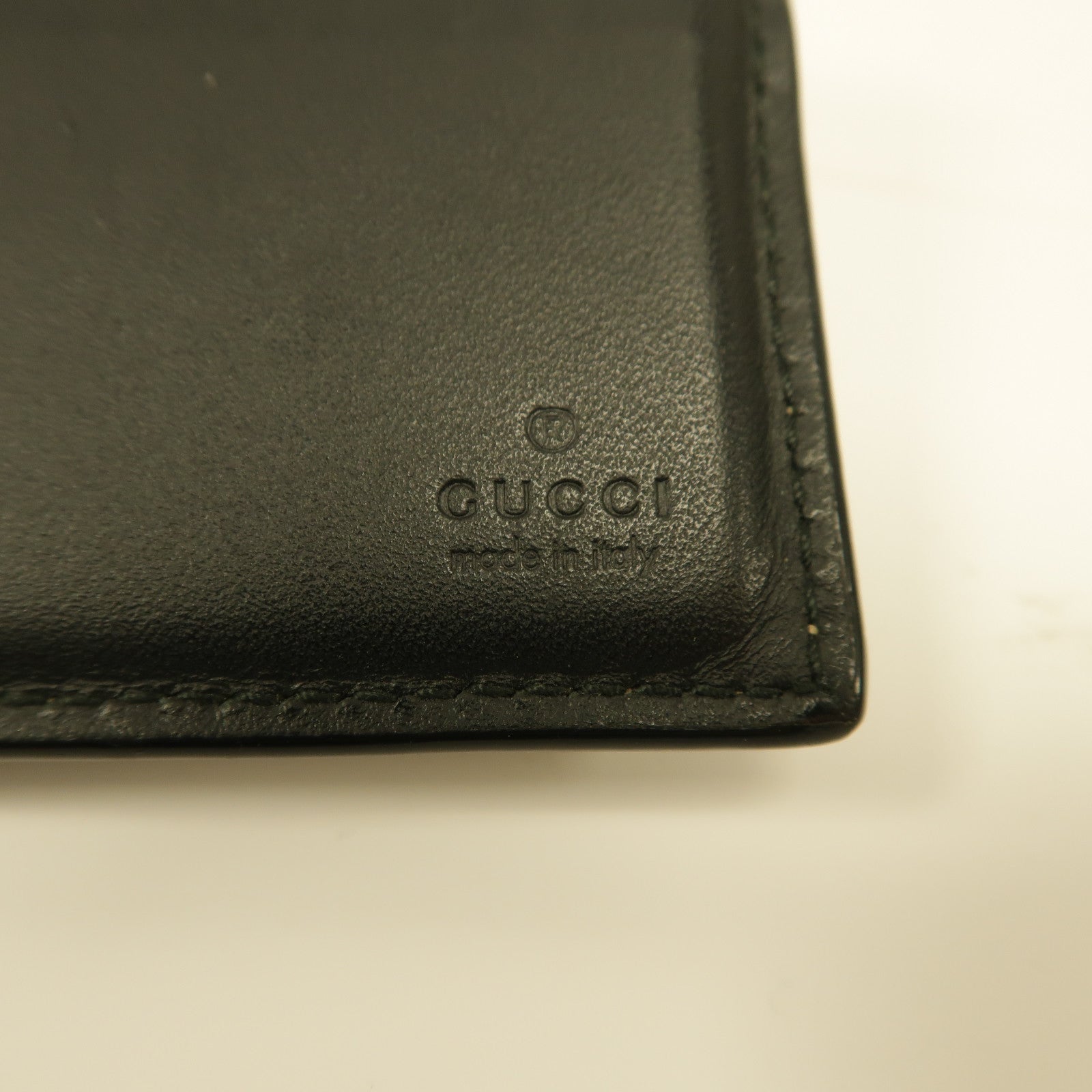GUCCI 塗層帆布Wallet折疊錢包米色